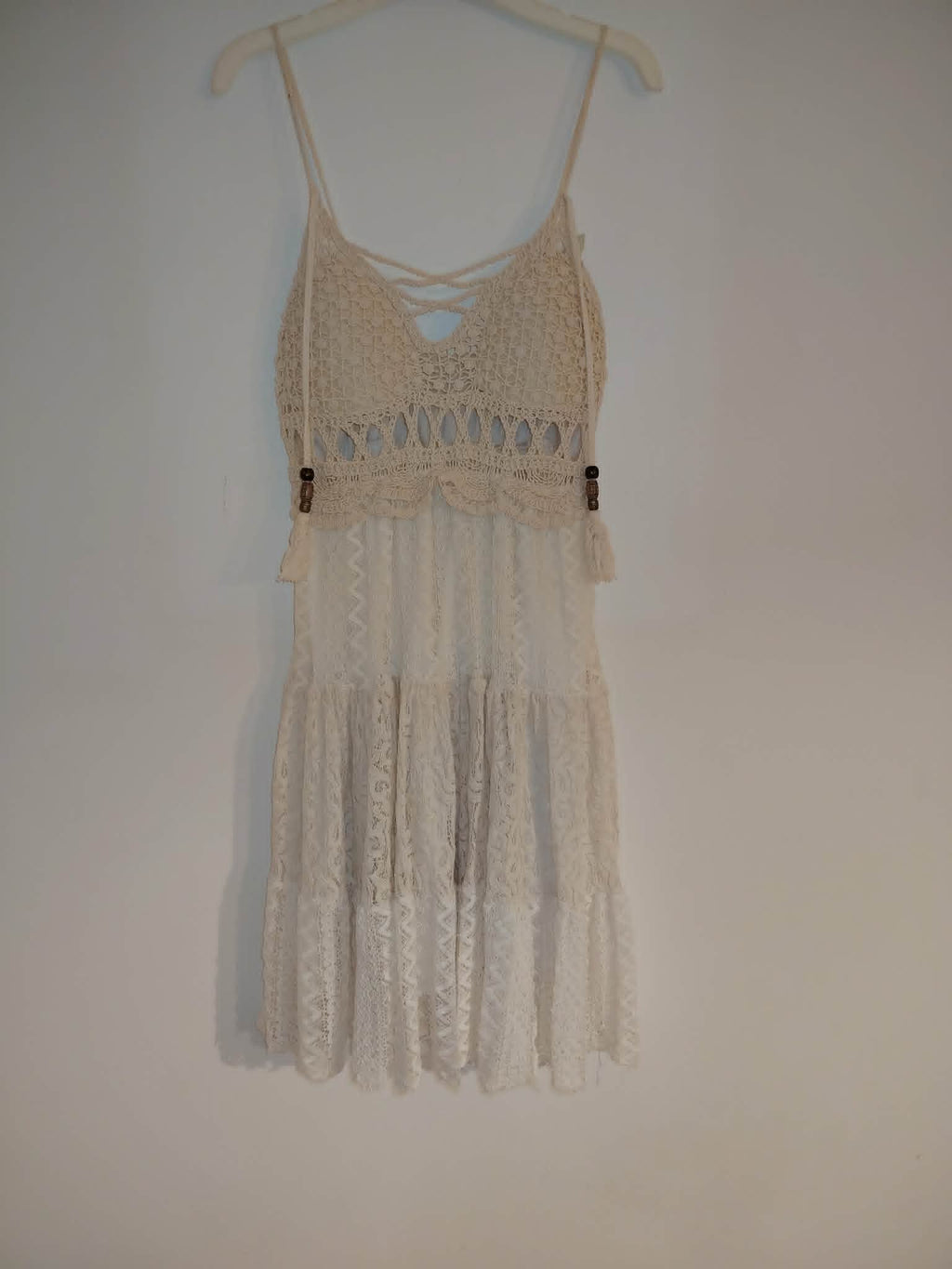 Robe Bretelles Blanche et Crème 36/S