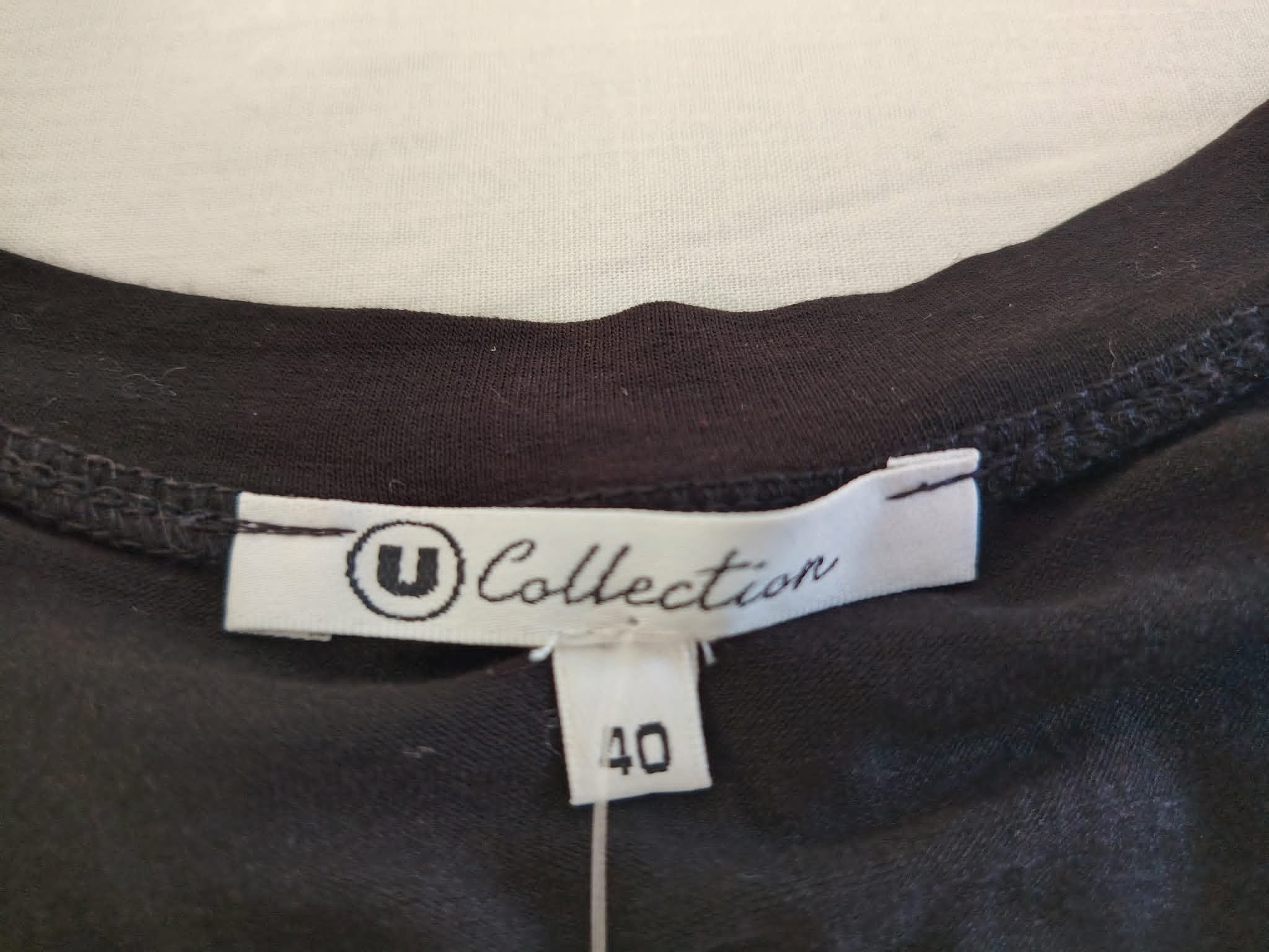 Tee-Shirt Noir Manches Courtes "U Collection" 40/M
