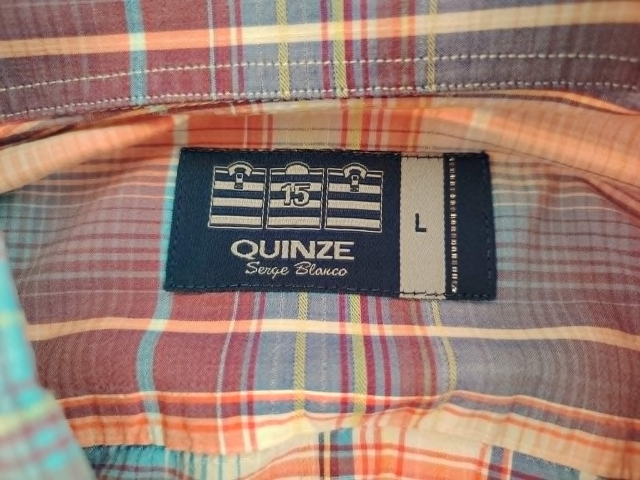 Chemise Carreaux Manches Courtes "Quinze Serge Blanco" 40-42/L