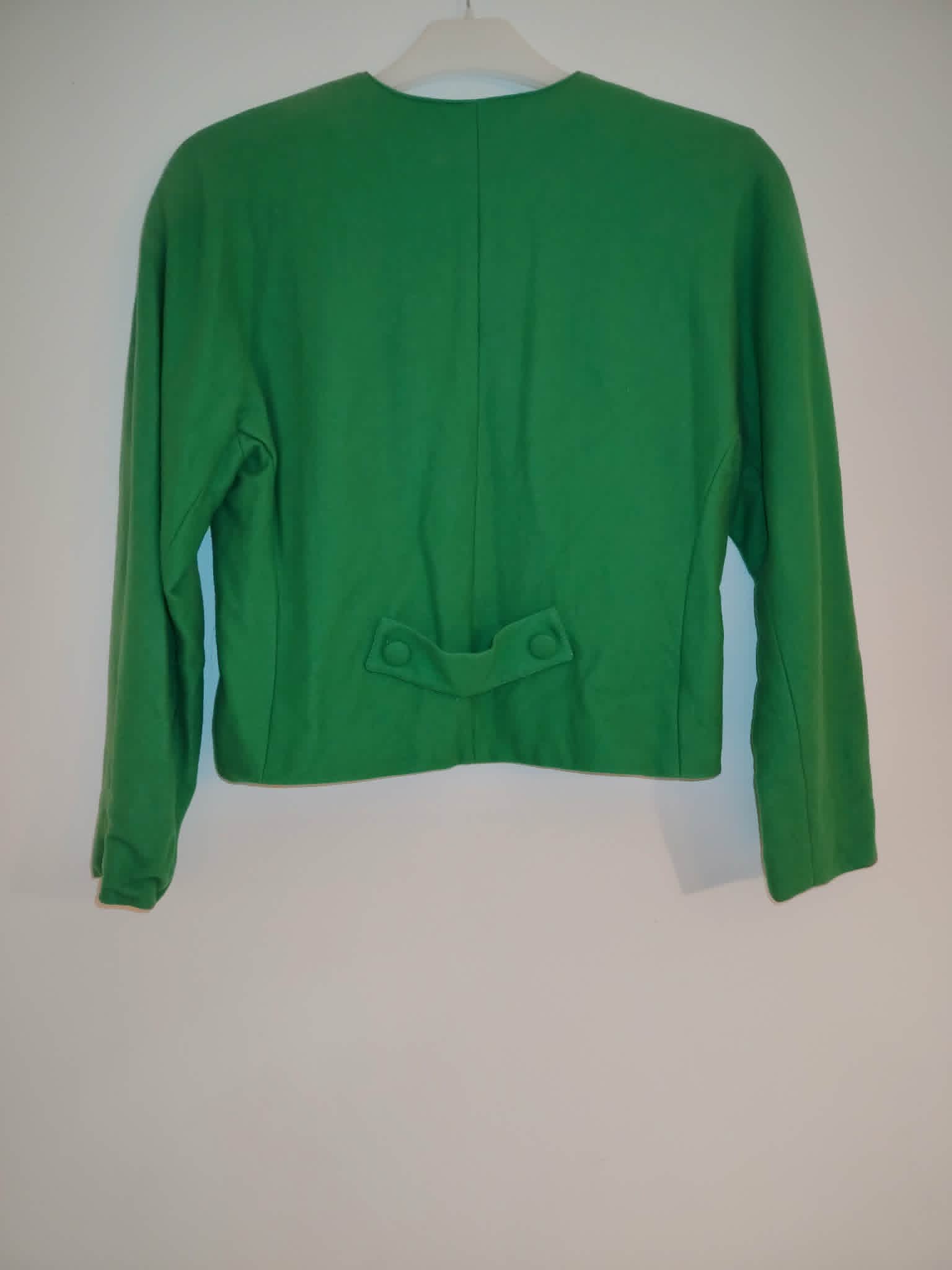 Ensemble Tailleur Vintage Veste/Jupe Vert "Camaïeu" XS/ Taille 1