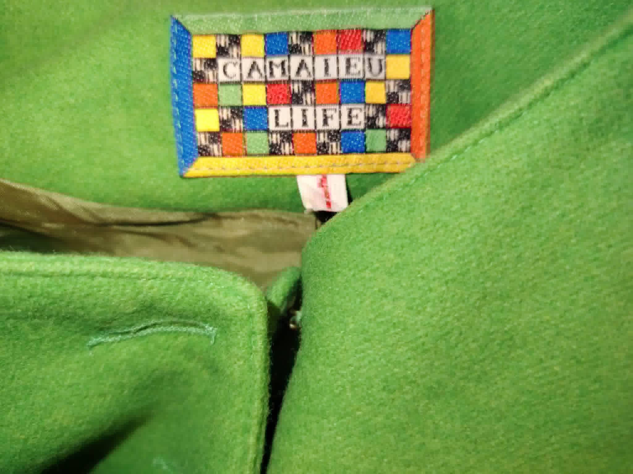 Ensemble Tailleur Vintage Veste/Jupe Vert "Camaïeu" XS/ Taille 1