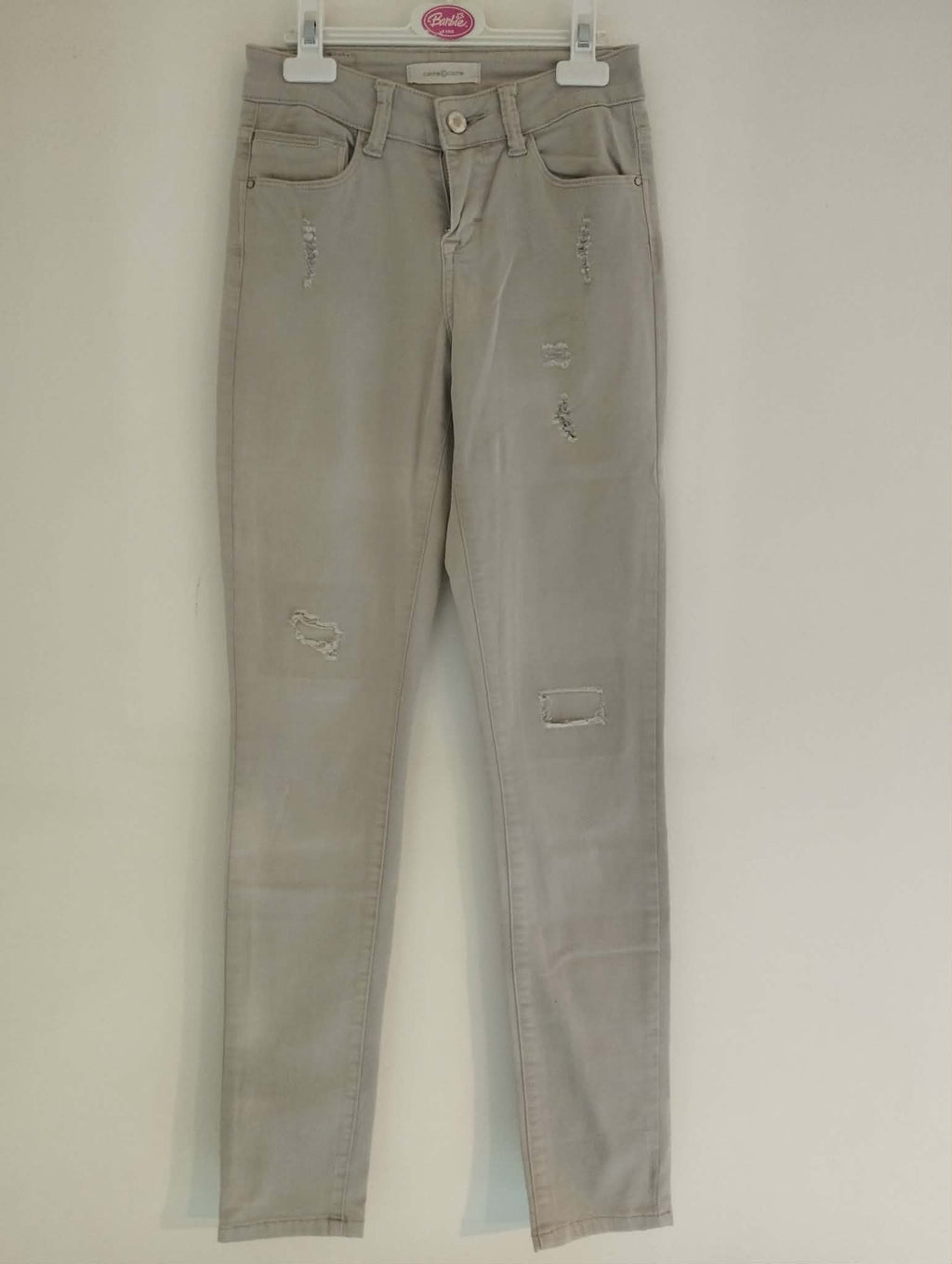 Jean Slim Gris "Cache Cache" Taille 34/XS