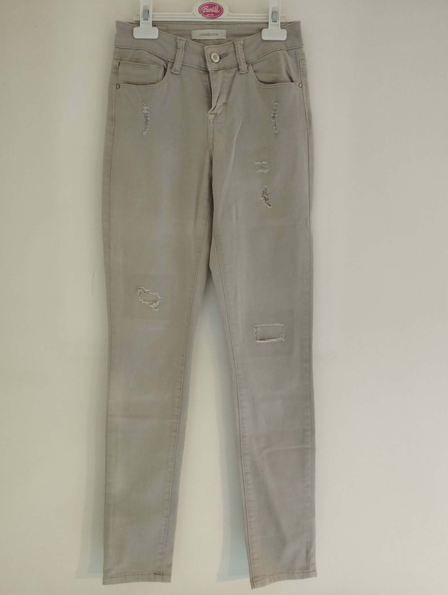 Jean Slim Gris "Cache Cache" Taille 34/XS