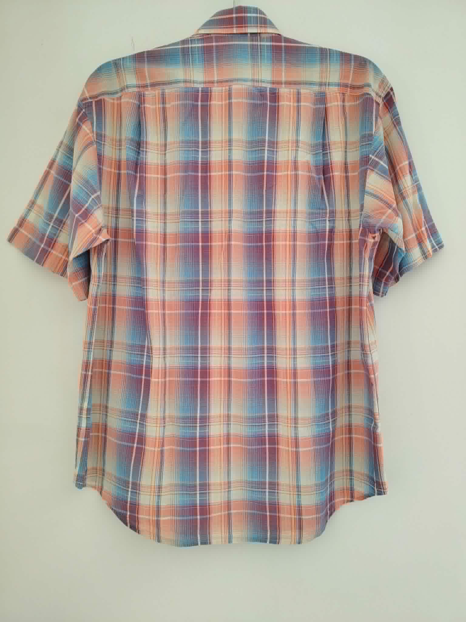 Chemise Carreaux Manches Courtes "Quinze Serge Blanco" 40-42/L