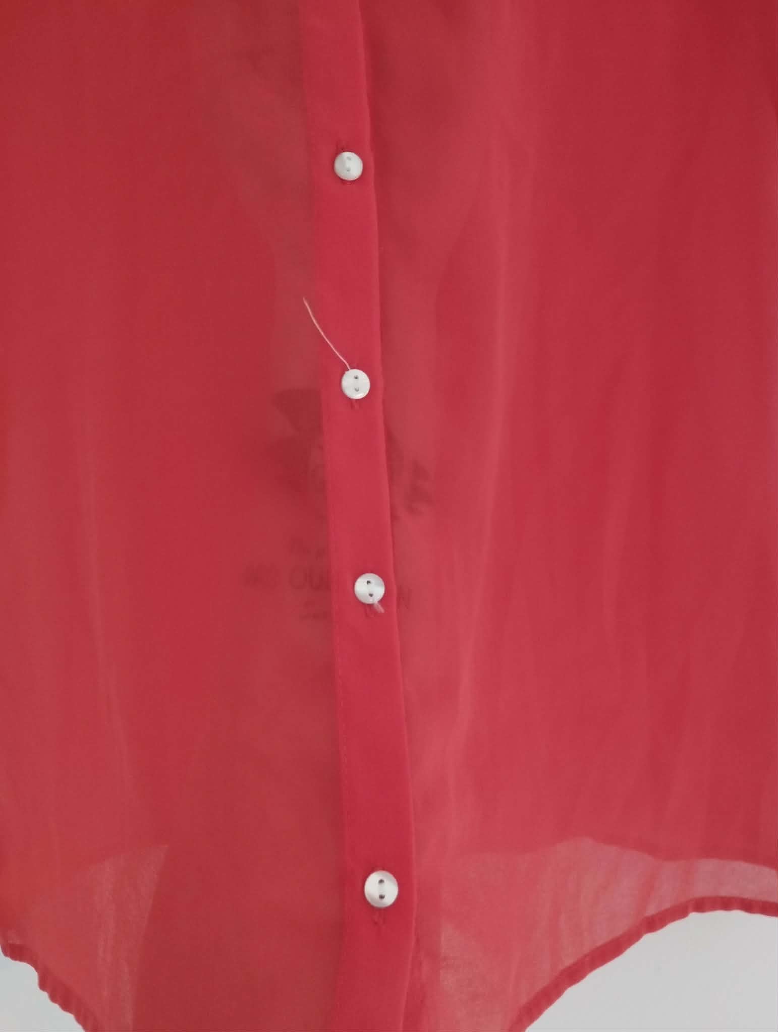 Blouse Rouge Transparente "Zara" Taille 34/XS