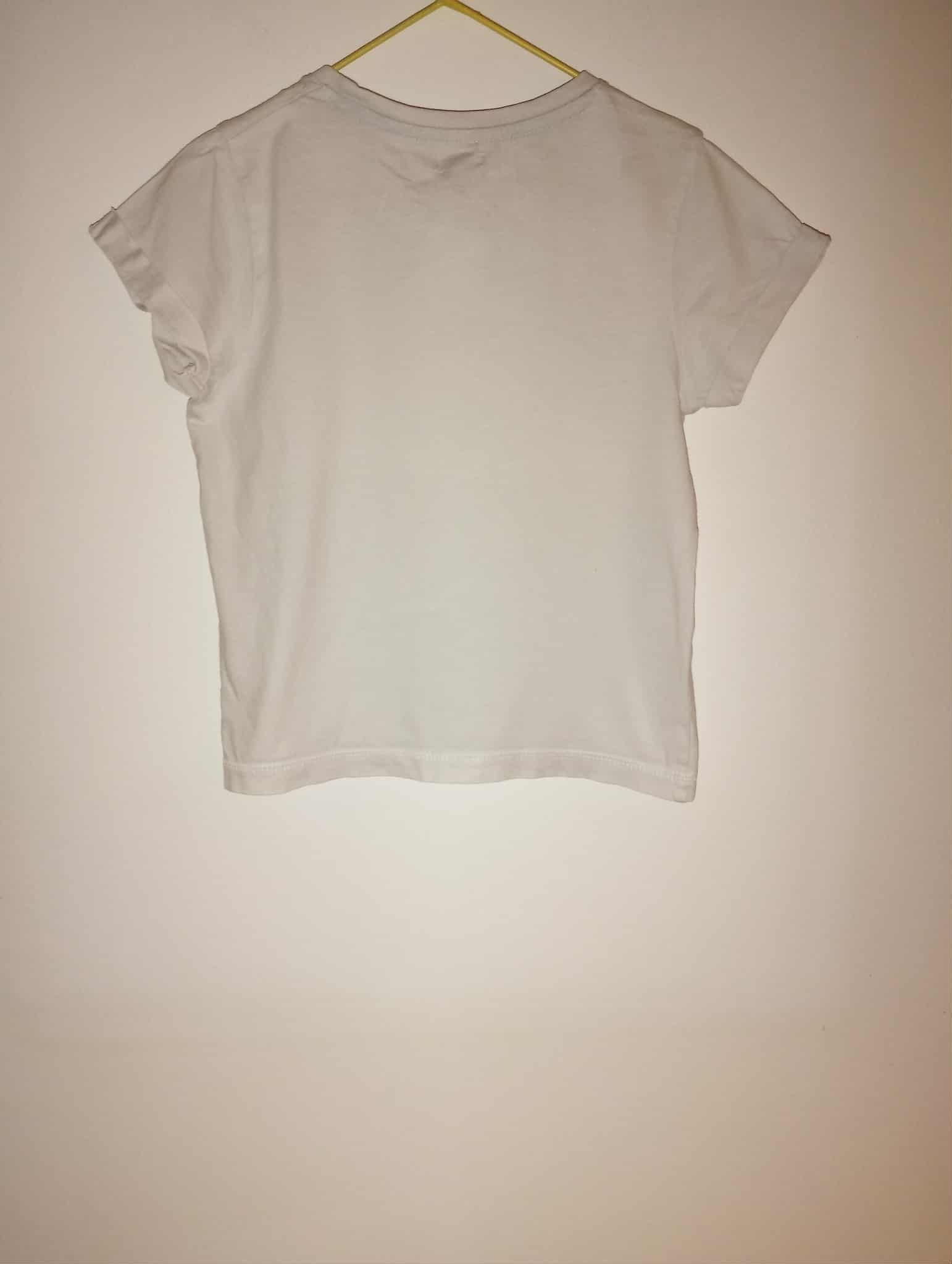Tee-Shirt Blanc Manches Courtes "Kiabi" 4 Ans