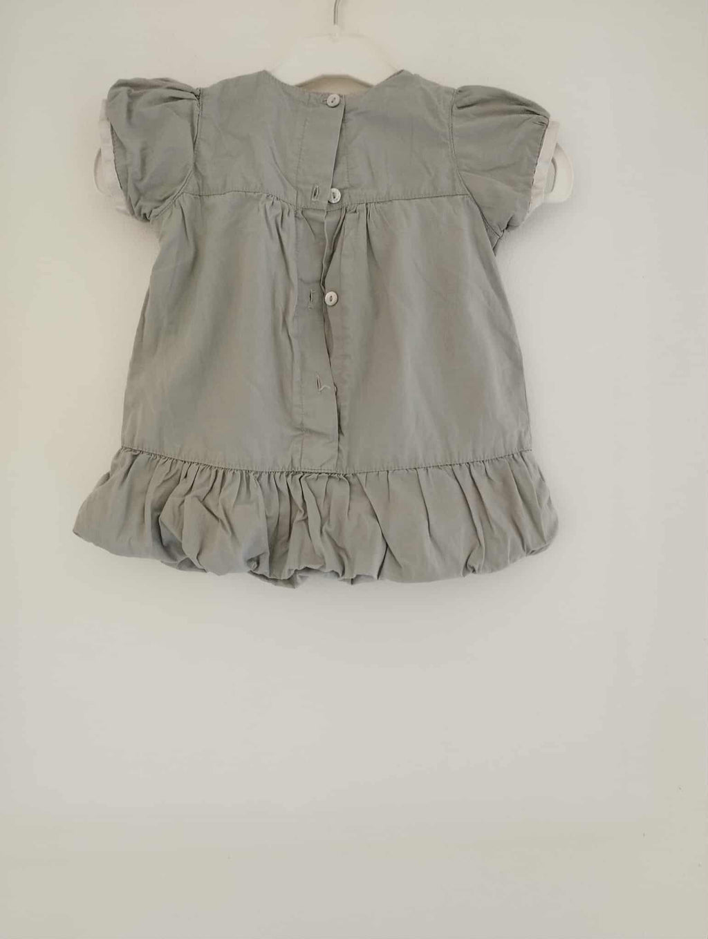 Blouse Grise Manches Bouffante "Tissaia" 12 Mois