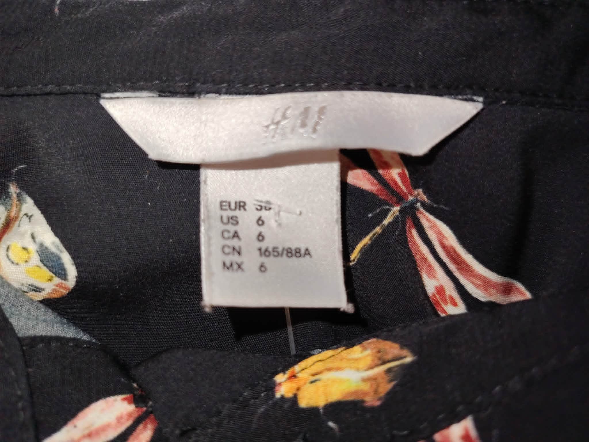 Chemise Manches Longues Noir "H&M" 38/M