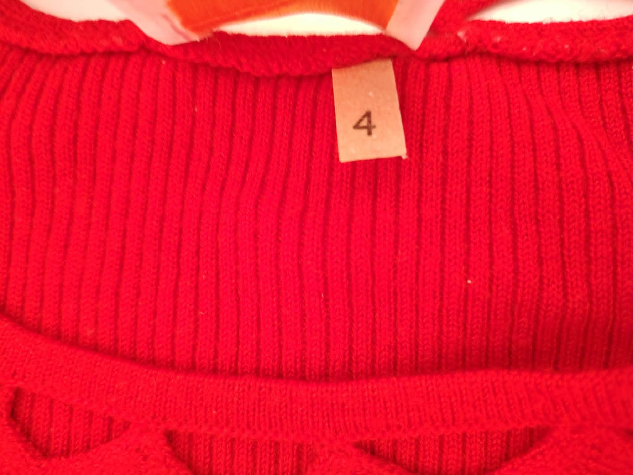 Tee-Shirt/ Pull Léger Manches Longues Rouge "Caroll" Taille 4 = 38-40/M