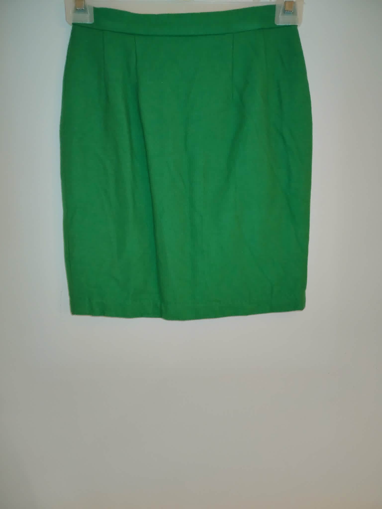 Ensemble Tailleur Vintage Veste/Jupe Vert "Camaïeu" XS/ Taille 1