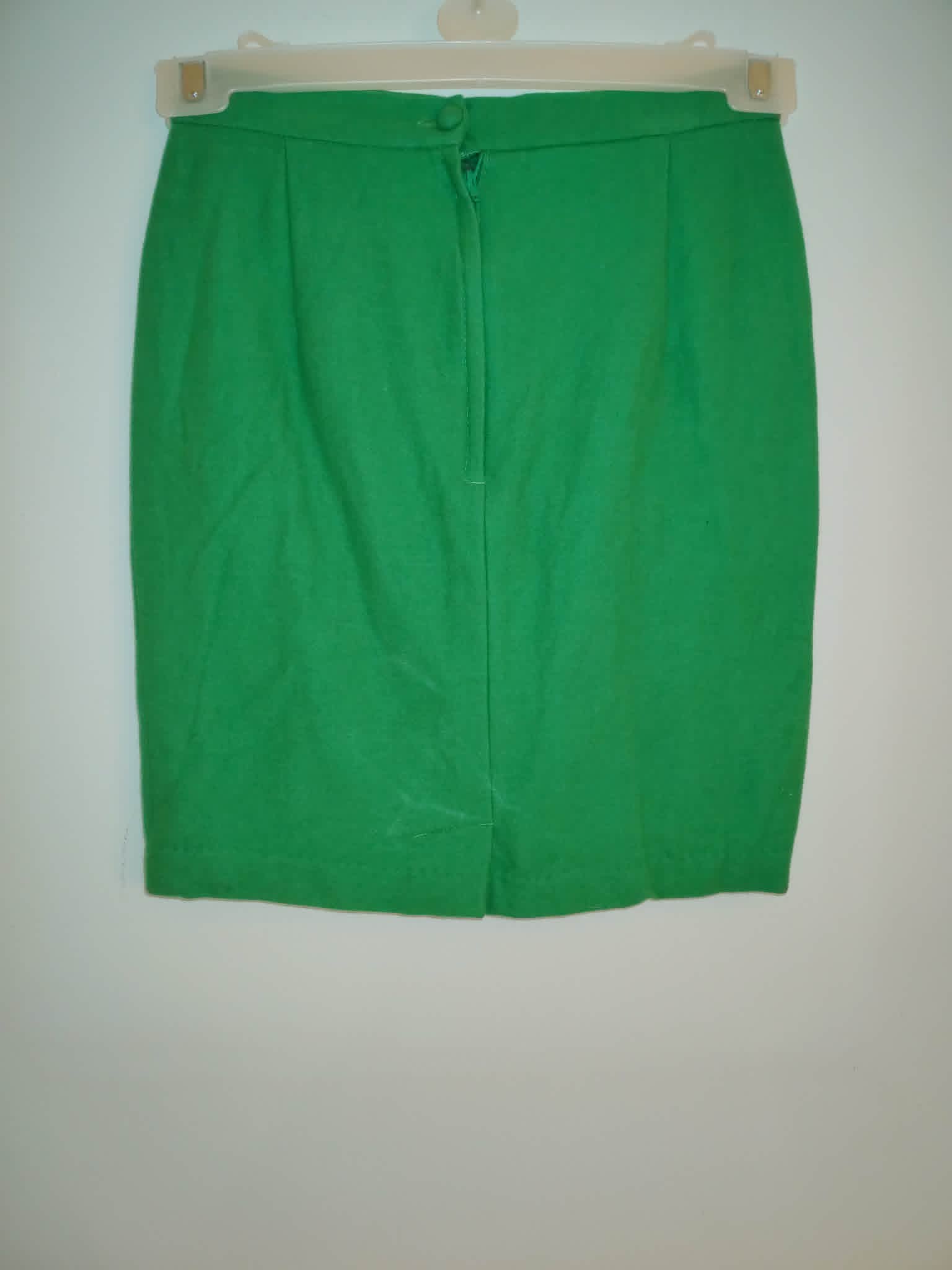 Ensemble Tailleur Vintage Veste/Jupe Vert "Camaïeu" XS/ Taille 1