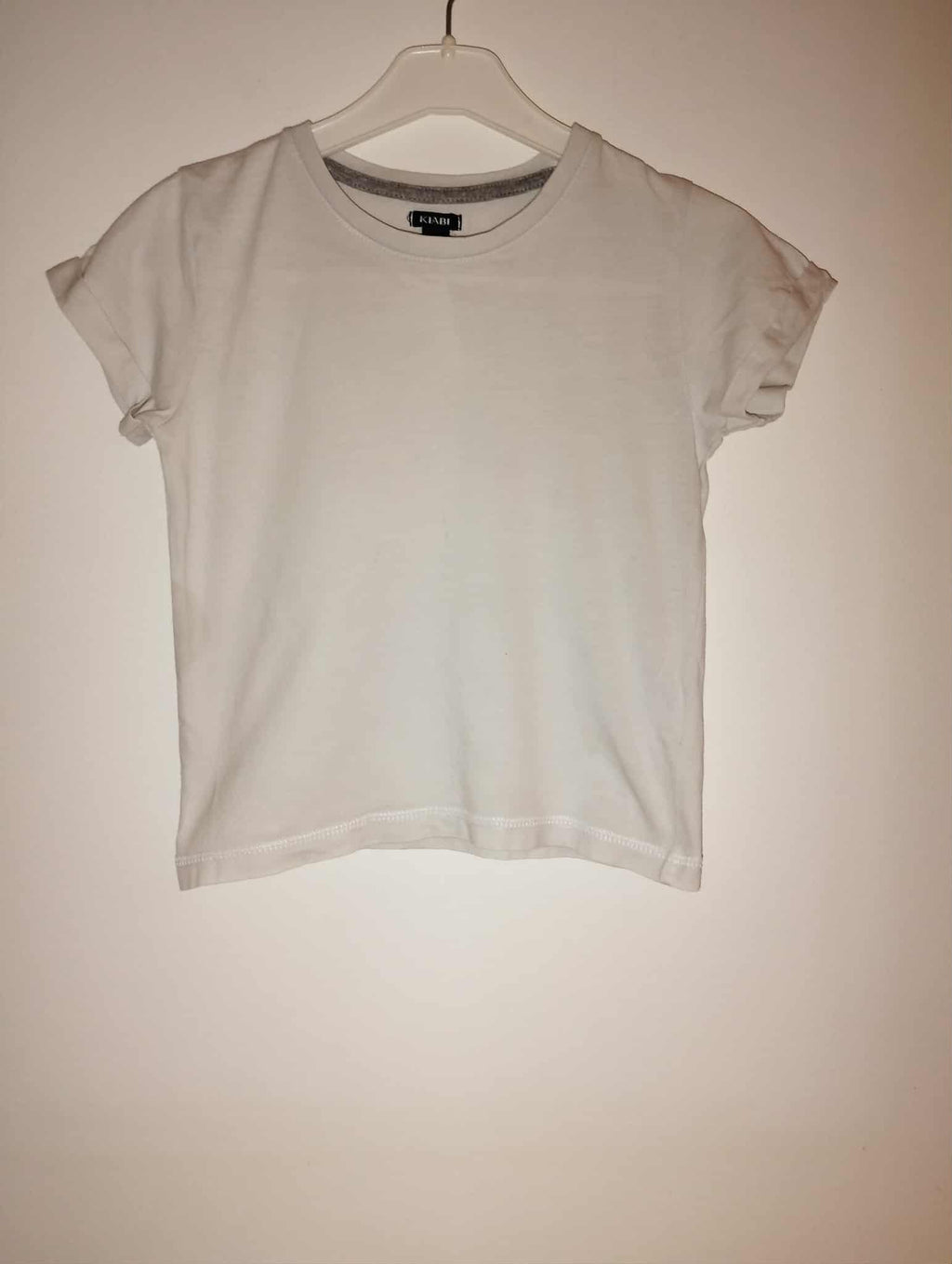 Tee-Shirt Blanc Manches Courtes "Kiabi" 4 Ans