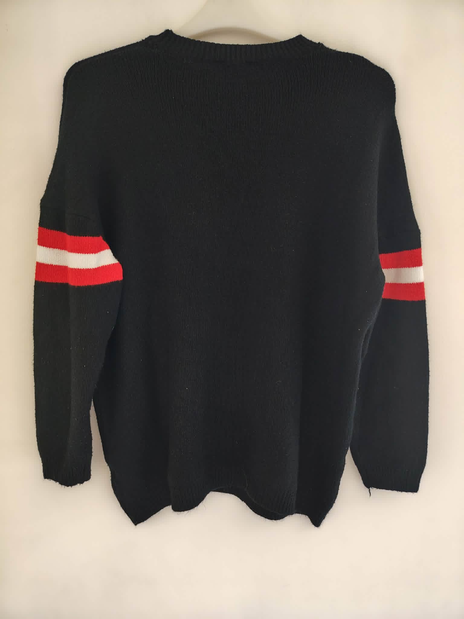 Pull Mailles Noir  "Jennyfer" 38/M