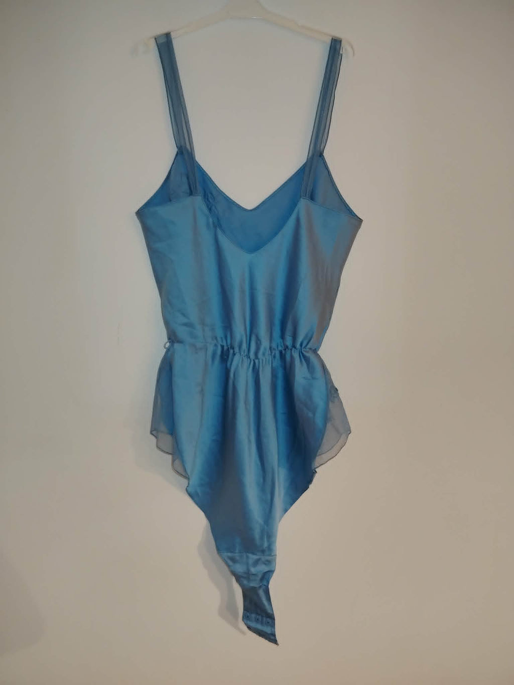 Body Bretelles Bleu Satiné "Aubade" 40/M