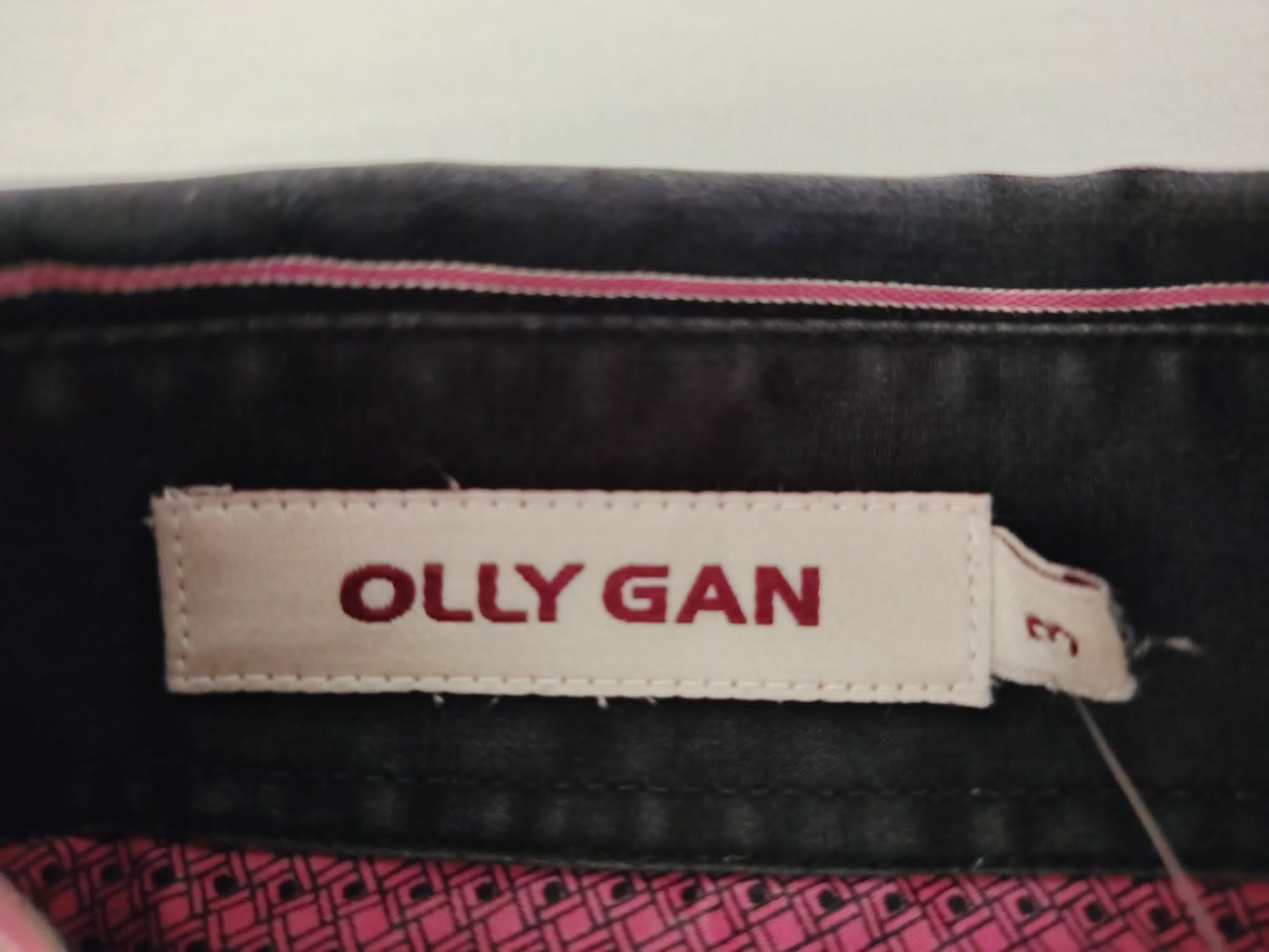 Chemise Noir Rayée Manches Longues "Olly Gan" Taille 3=38-40/M