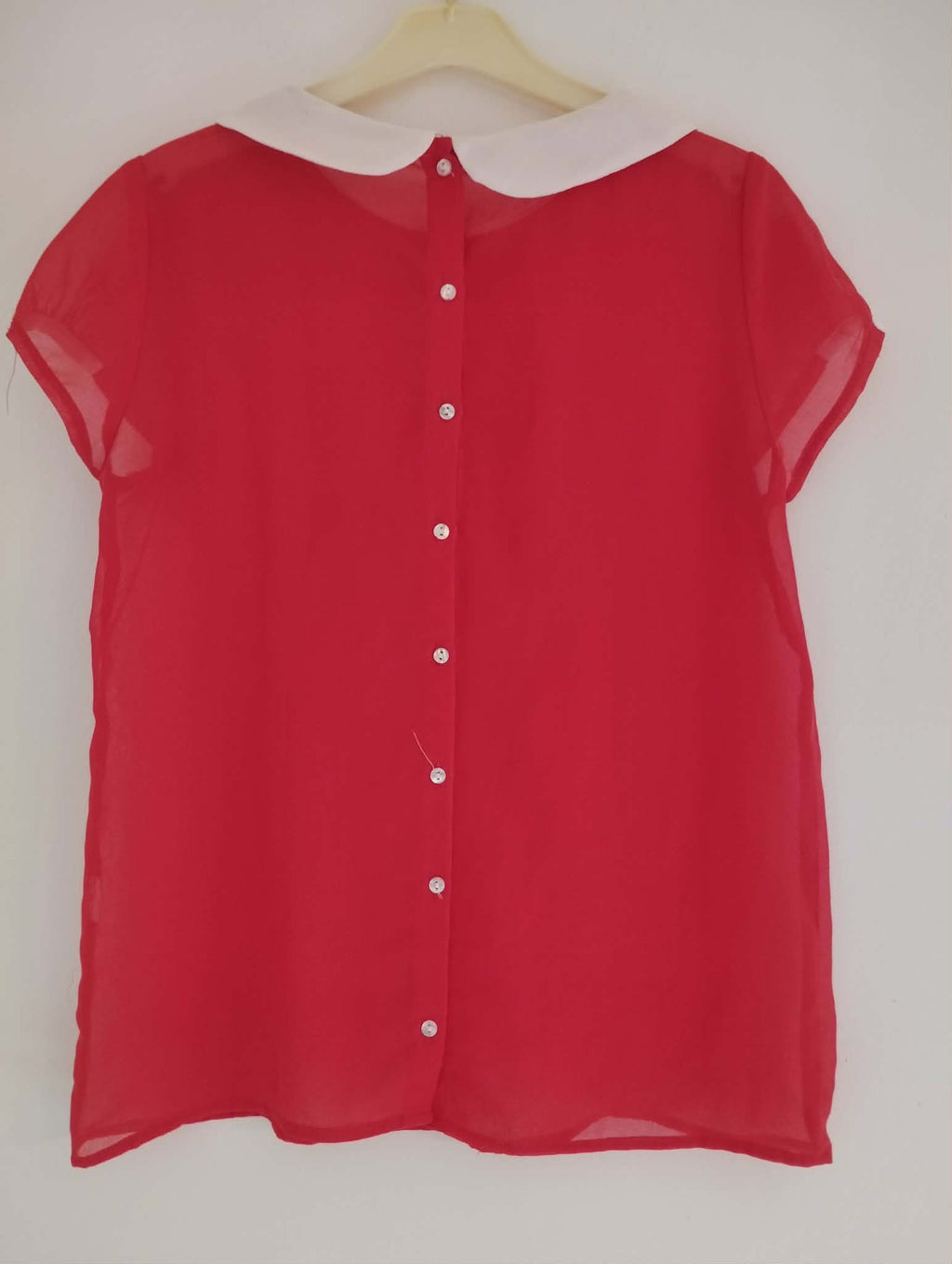 Blouse Rouge Transparente "Zara" Taille 34/XS