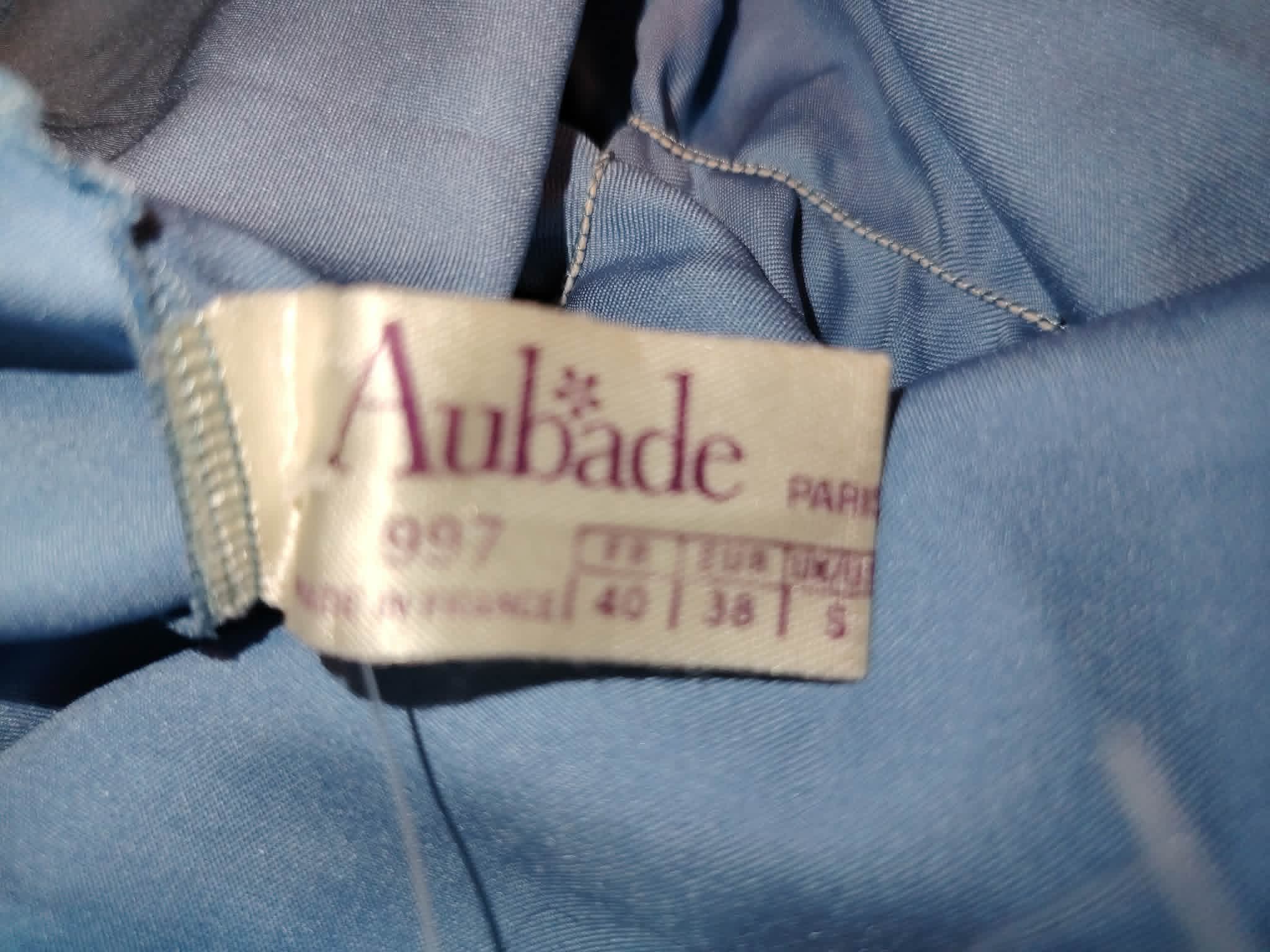 Body Bretelles Bleu Satiné "Aubade" 40/M