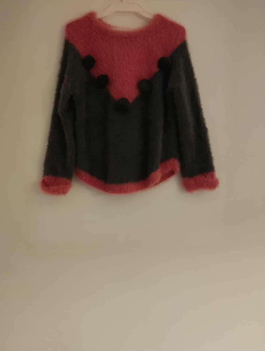 Pull Laine Rose et Gris "Orchestra" 4 Ans