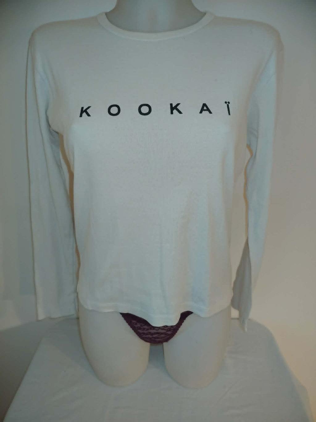 Tee-Shirt Blanc Manches Longues "Kookaï" Taille 2= 38/M