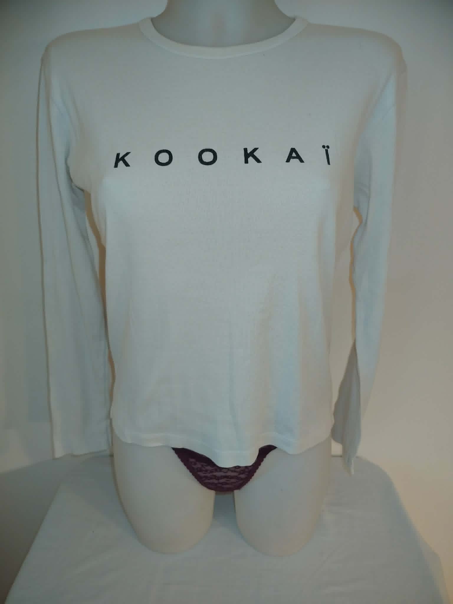 Tee-Shirt Blanc Manches Longues "Kookaï" Taille 2= 38/M