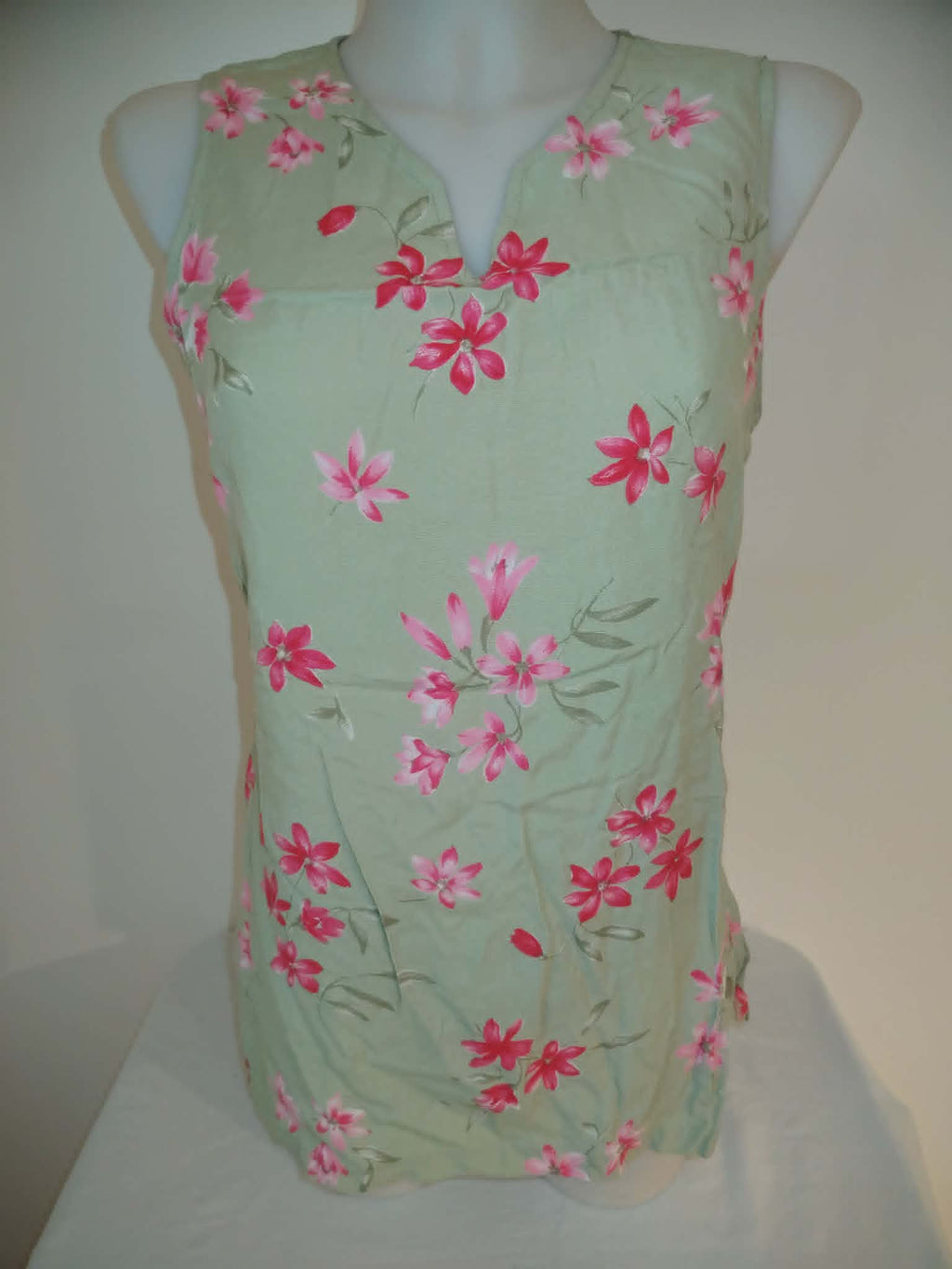Haut Vert Fleuri Manches Courtes "Burton" 38/M