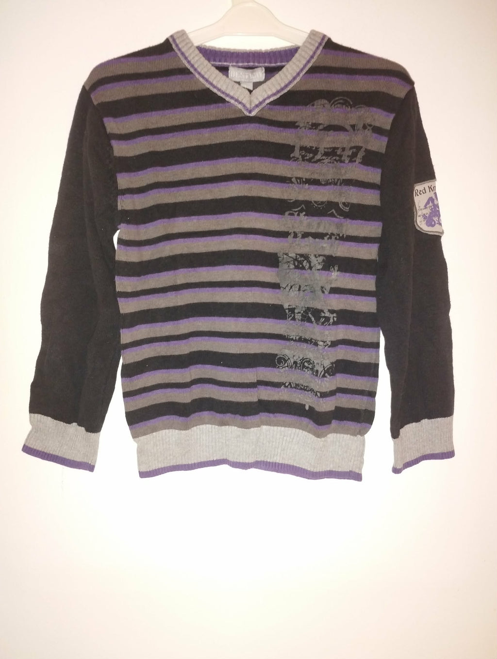 Pull Col V Légé Rayé "Bestway" 6 Ans