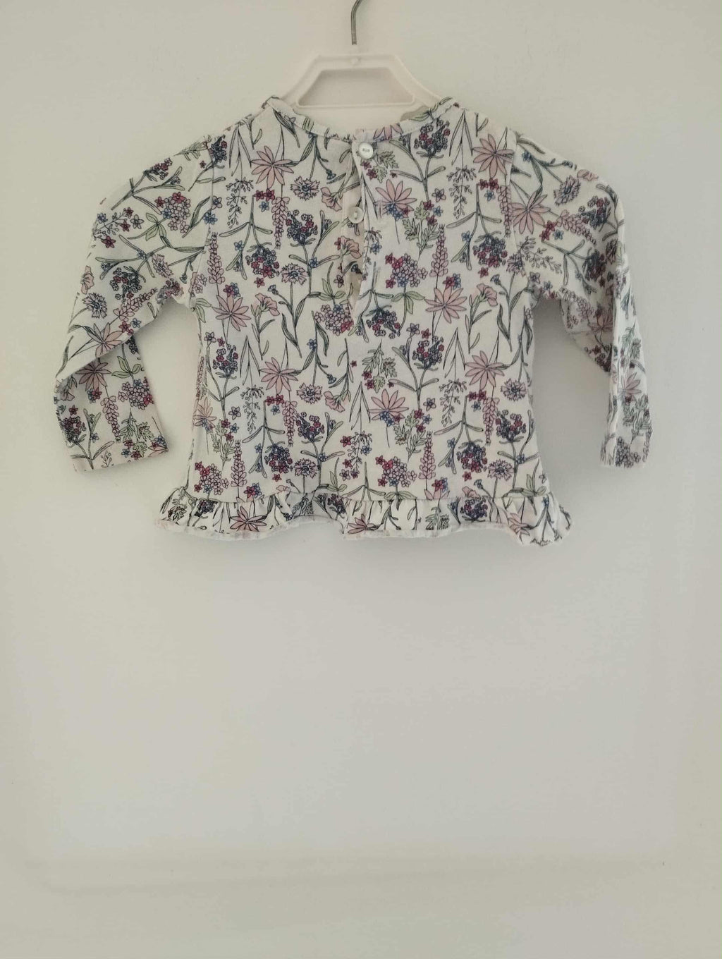Tee-Shirt Fleuri Manches Longues 12 Mois