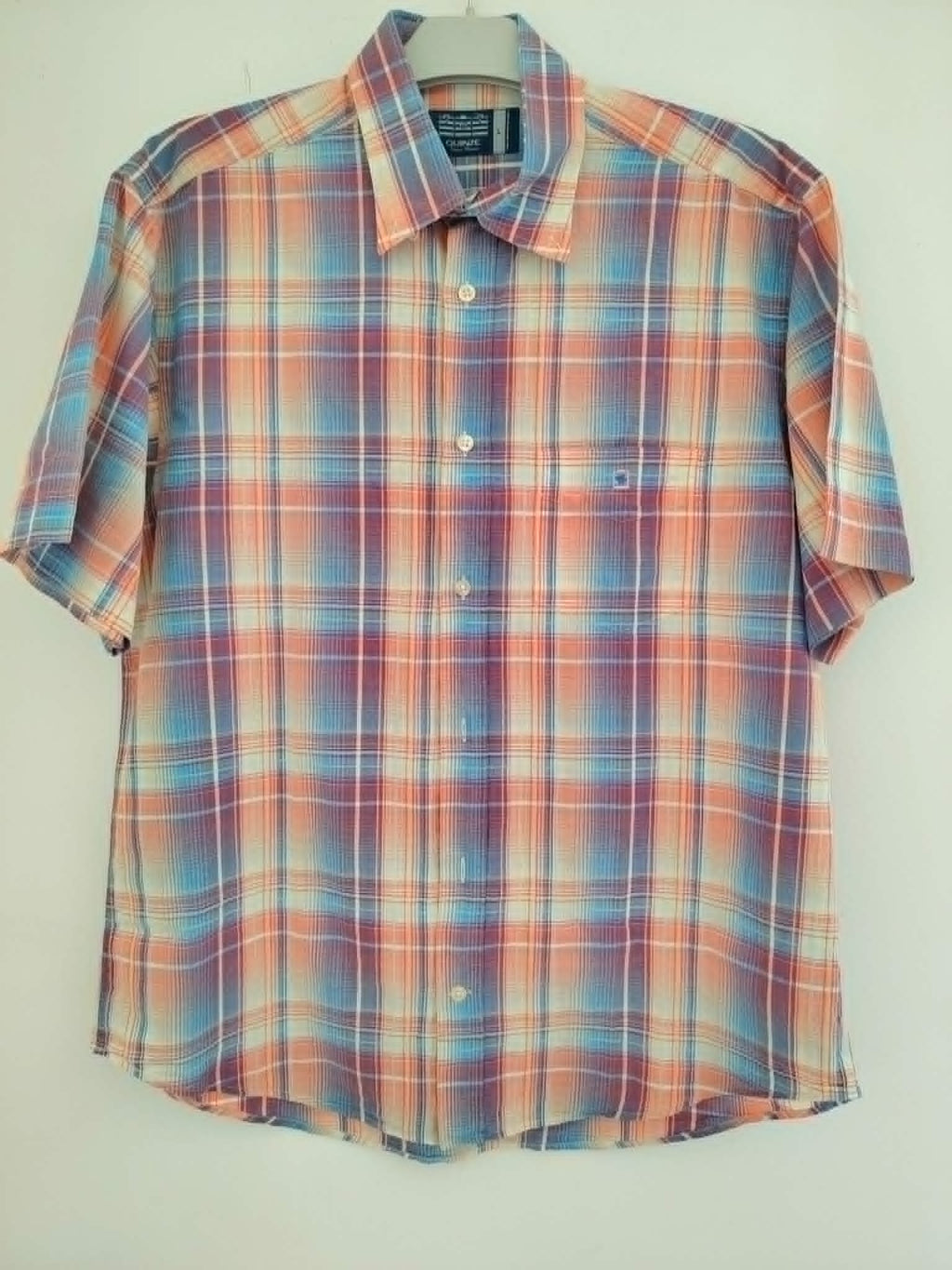 Chemise Carreaux Manches Courtes "Quinze Serge Blanco" 40-42/L