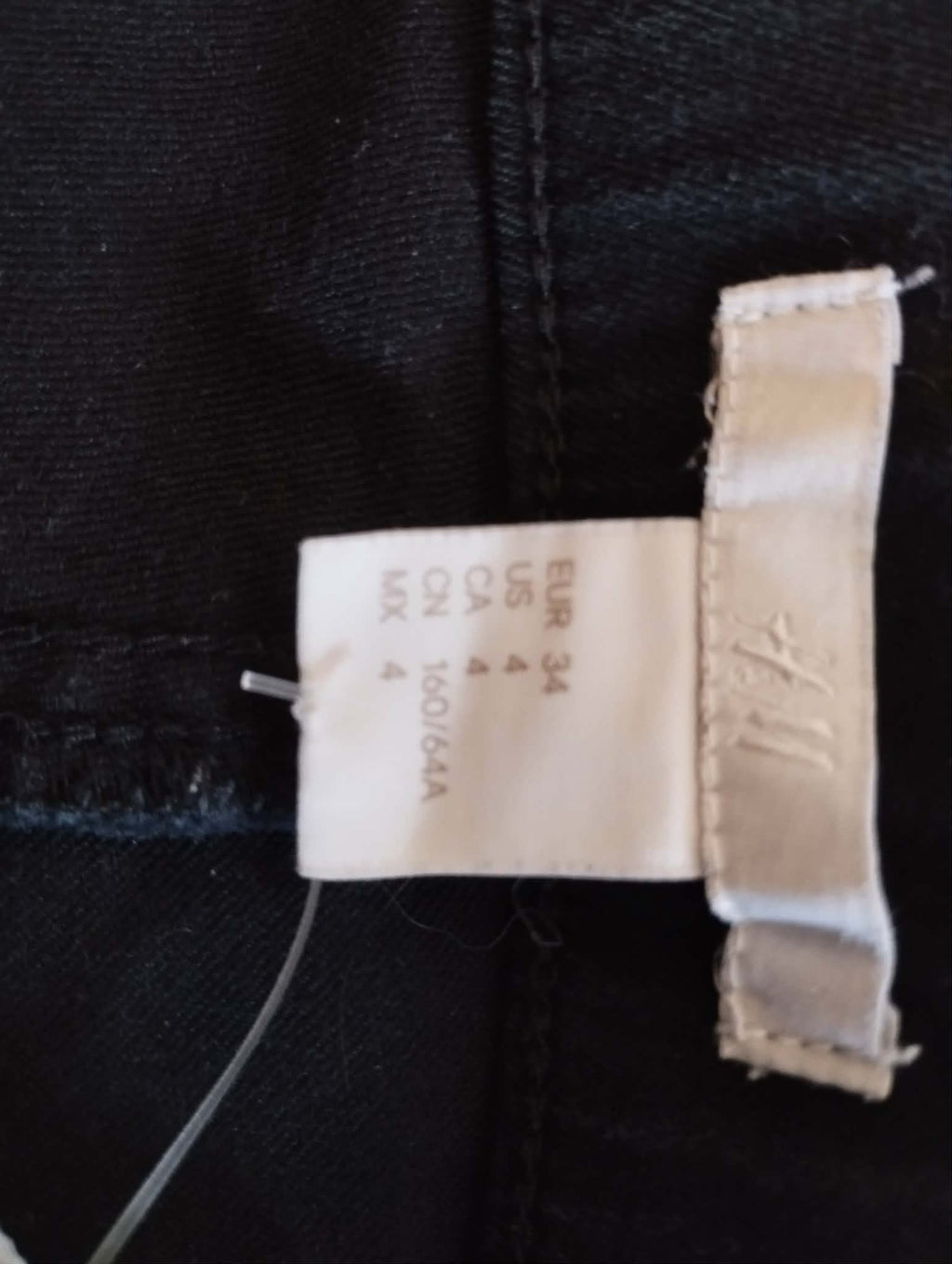 Jean Slim Noir "H&M" Taille 34/XS