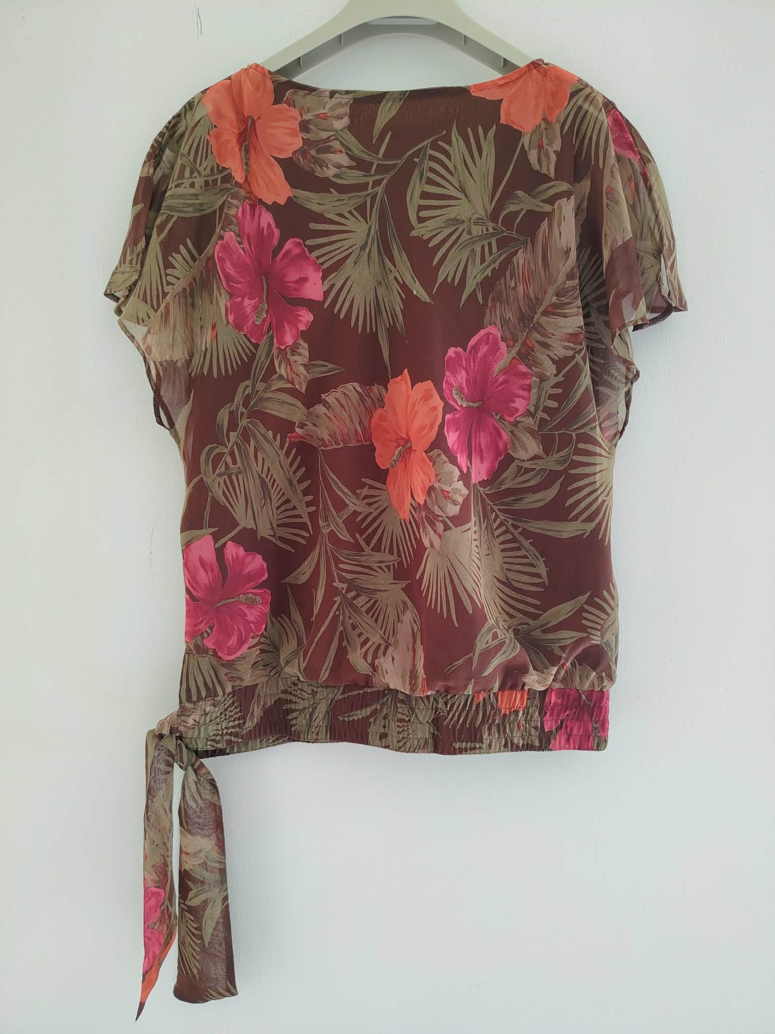Tee-Shirt Manches Courtes Imprimé Tropical 38/M