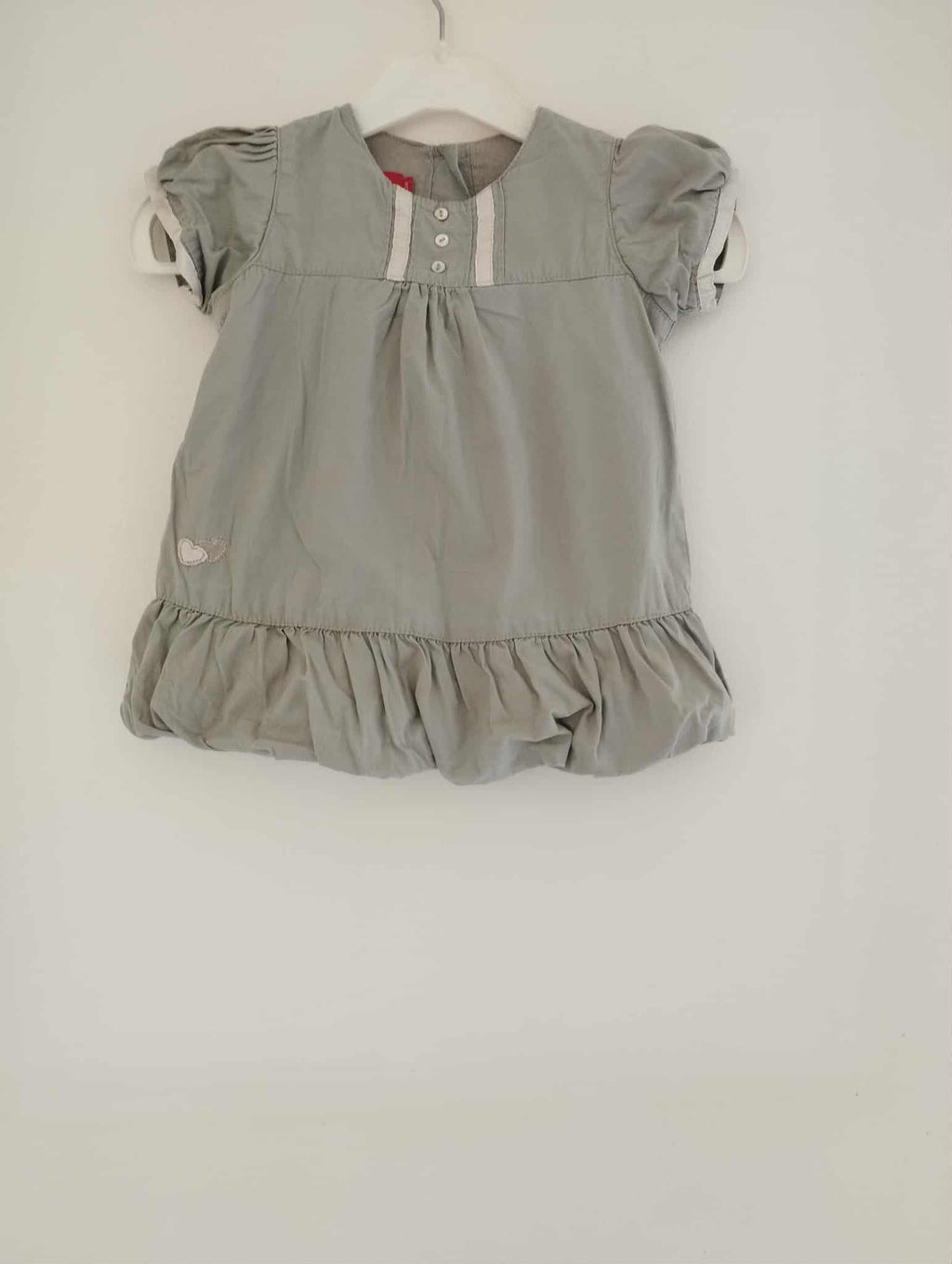 Blouse Grise Manches Bouffante "Tissaia" 12 Mois