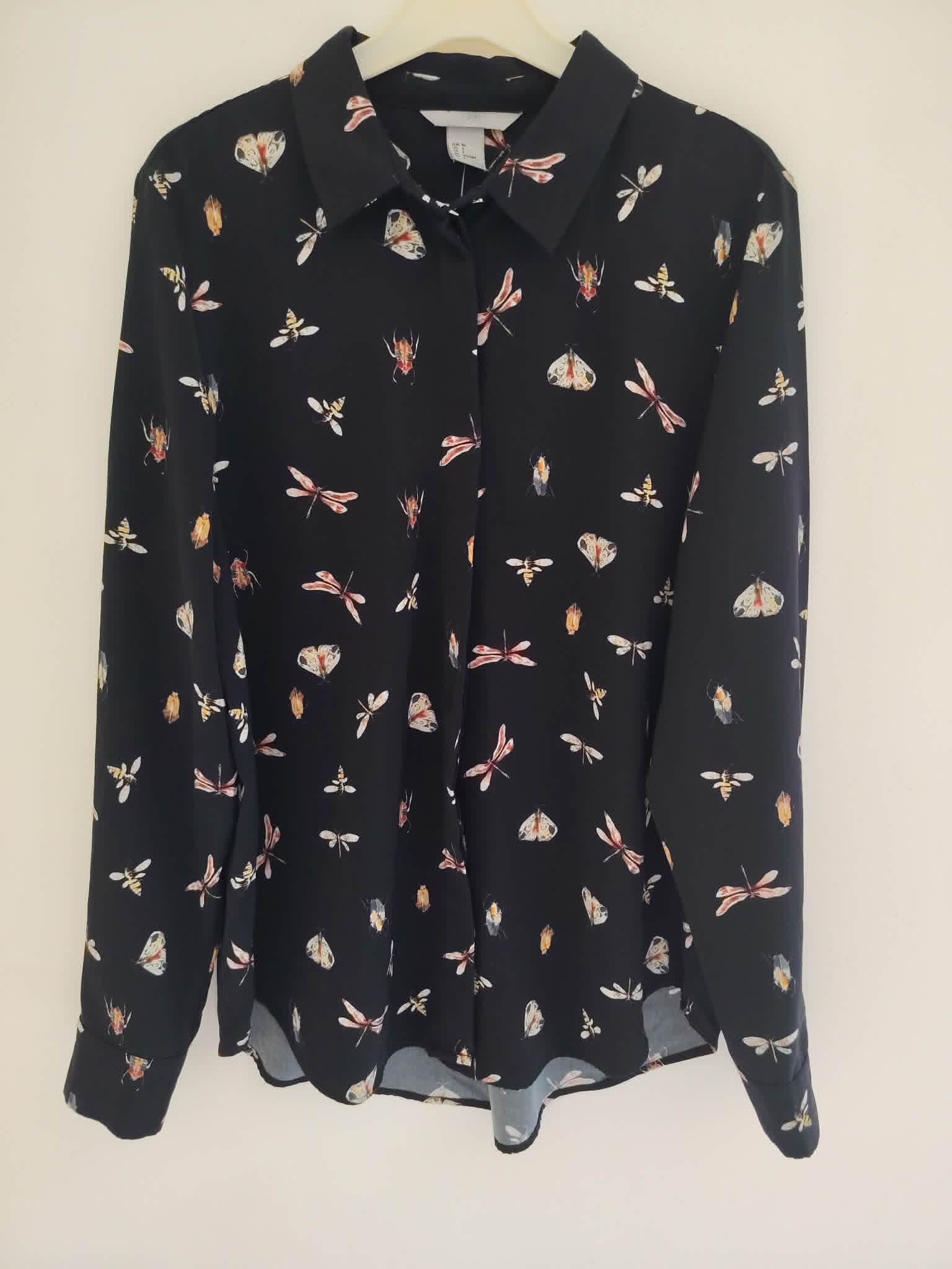 Chemise Manches Longues Noir "H&M" 38/M