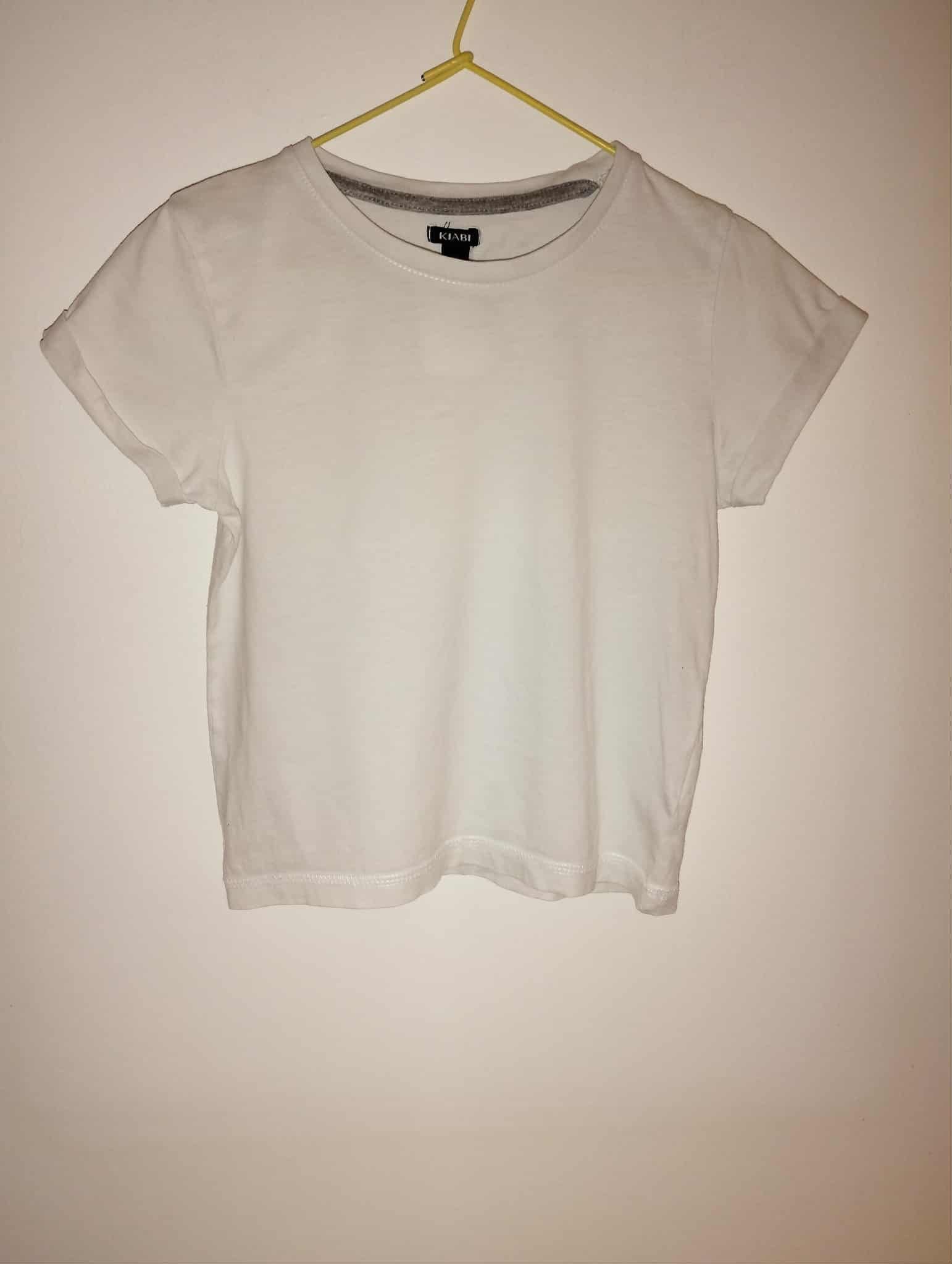 Tee-Shirt Blanc Manches Courtes "Kiabi" 4 Ans