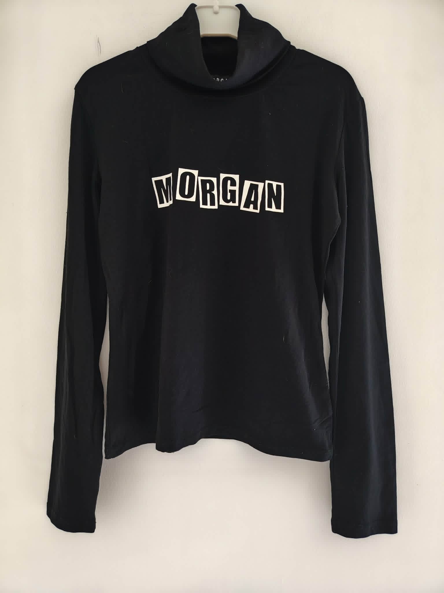 Tee-Shirt Col Roulé Noir "Morgan" 38/M