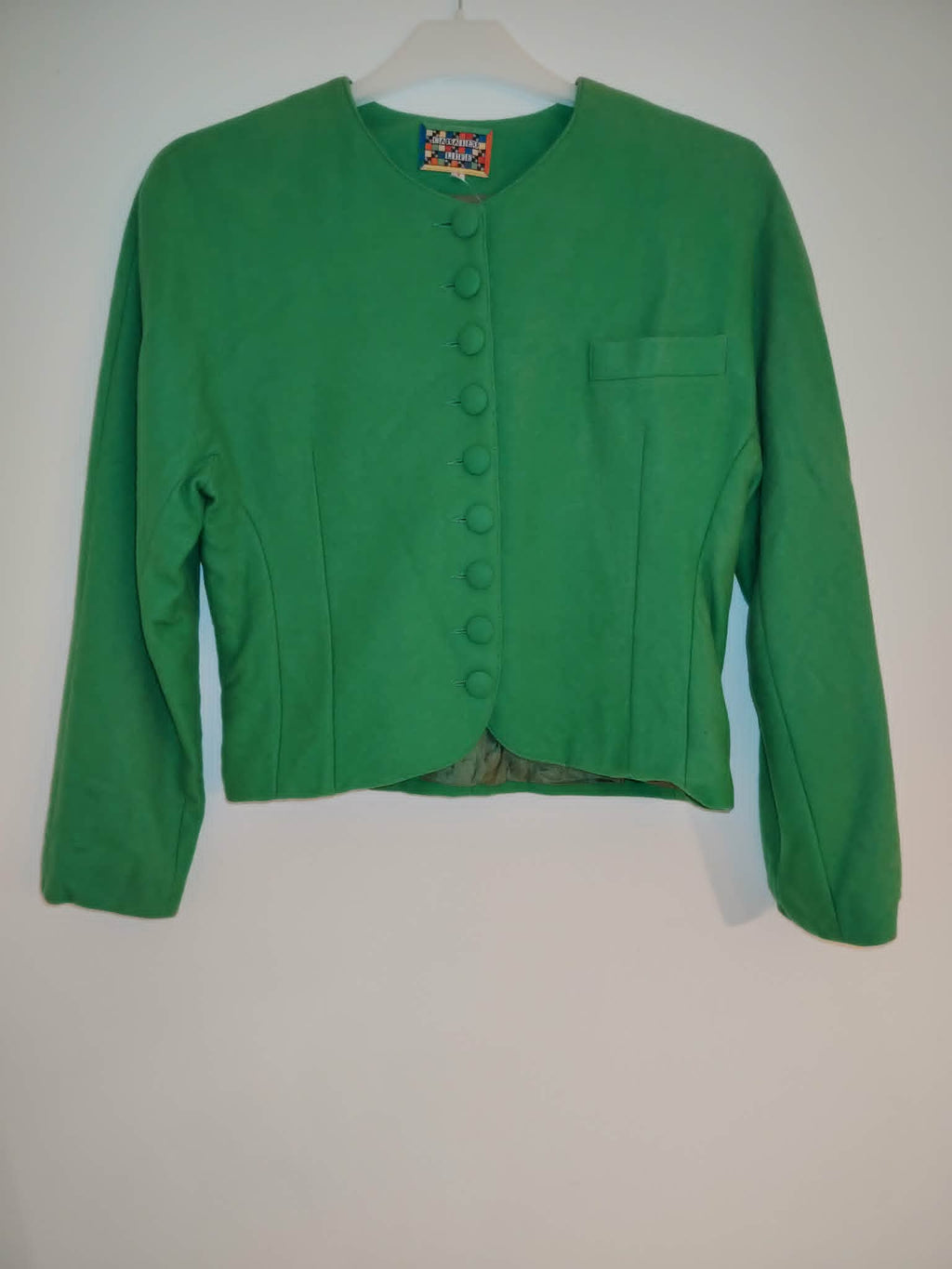 Ensemble Tailleur Vintage Veste/Jupe Vert "Camaïeu" XS/ Taille 1