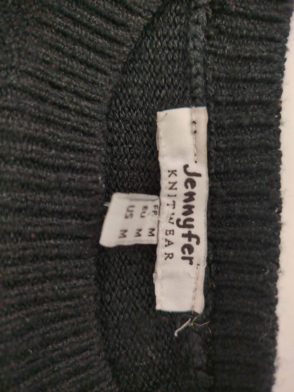 Pull Mailles Noir  "Jennyfer" 38/M
