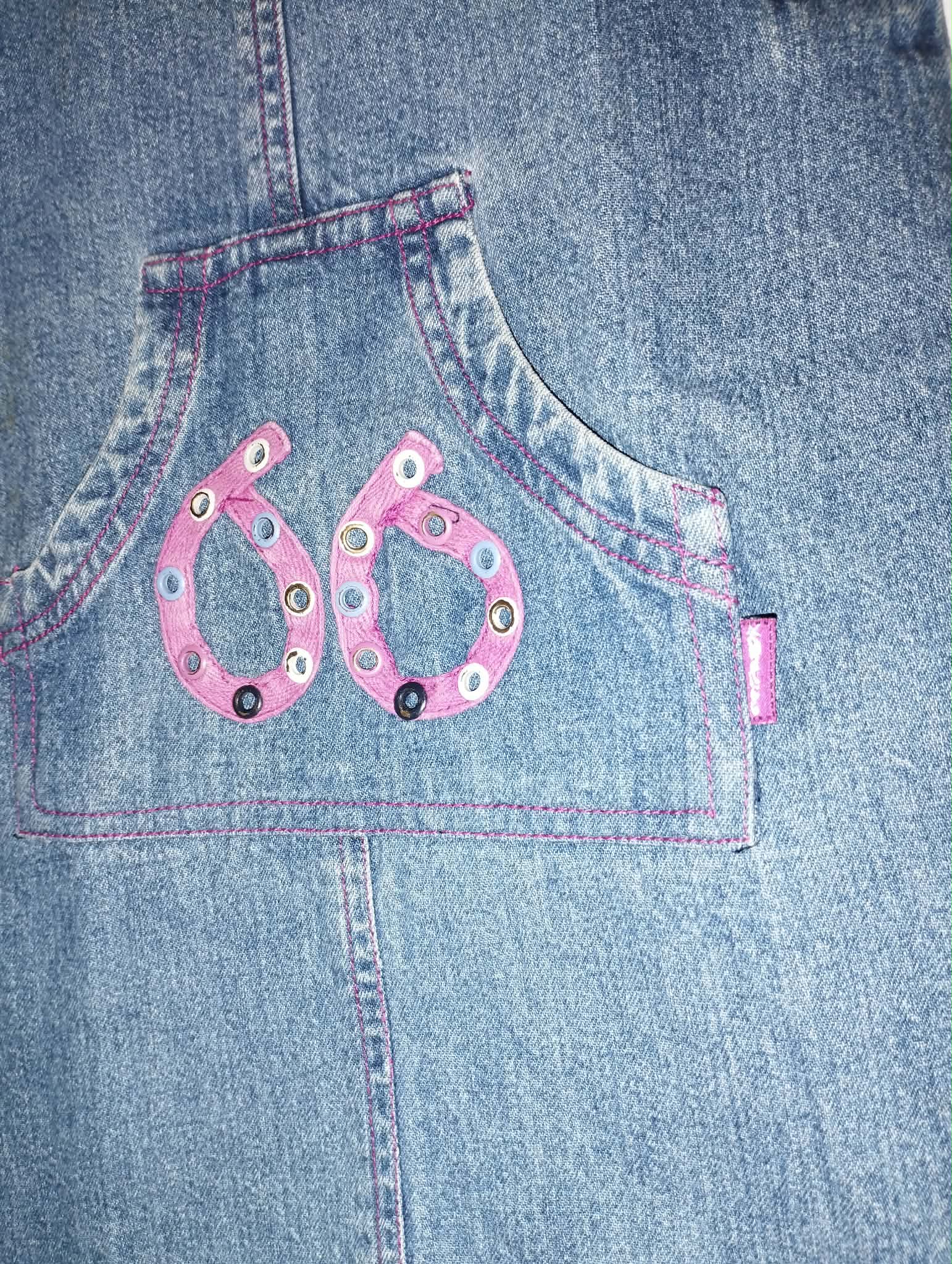 Robe Jean Bretelles "In Extenso" 6 Ans
