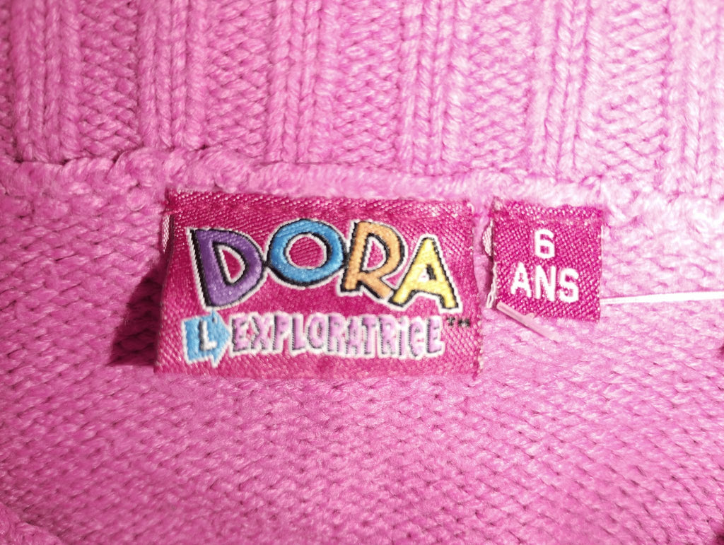 Pull Maille Rose "Dora L'exploratrice" 6 Ans