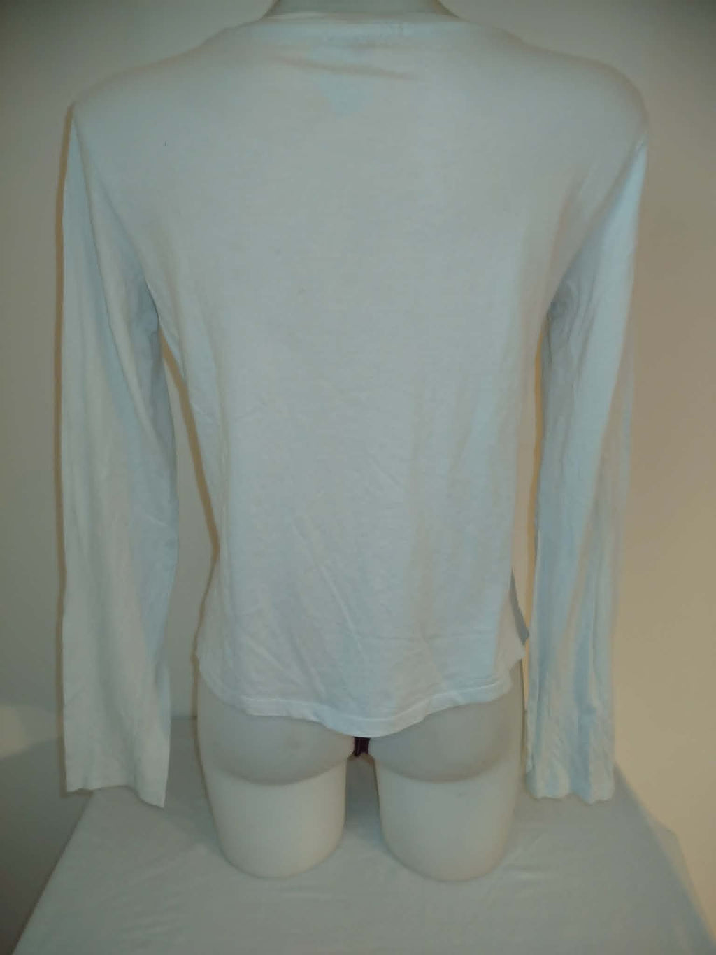 Tee-Shirt Blanc Manches Longues "Kiabi" 18 ans/164-170cm/M