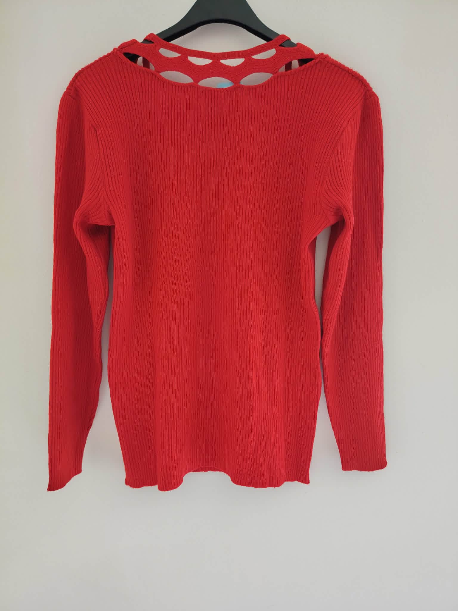 Tee-Shirt/ Pull Léger Manches Longues Rouge "Caroll" Taille 4 = 38-40/M