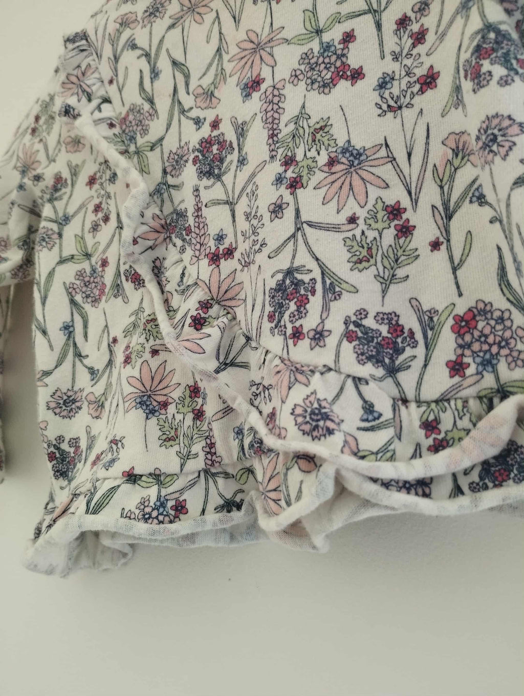 Tee-Shirt Fleuri Manches Longues 12 Mois