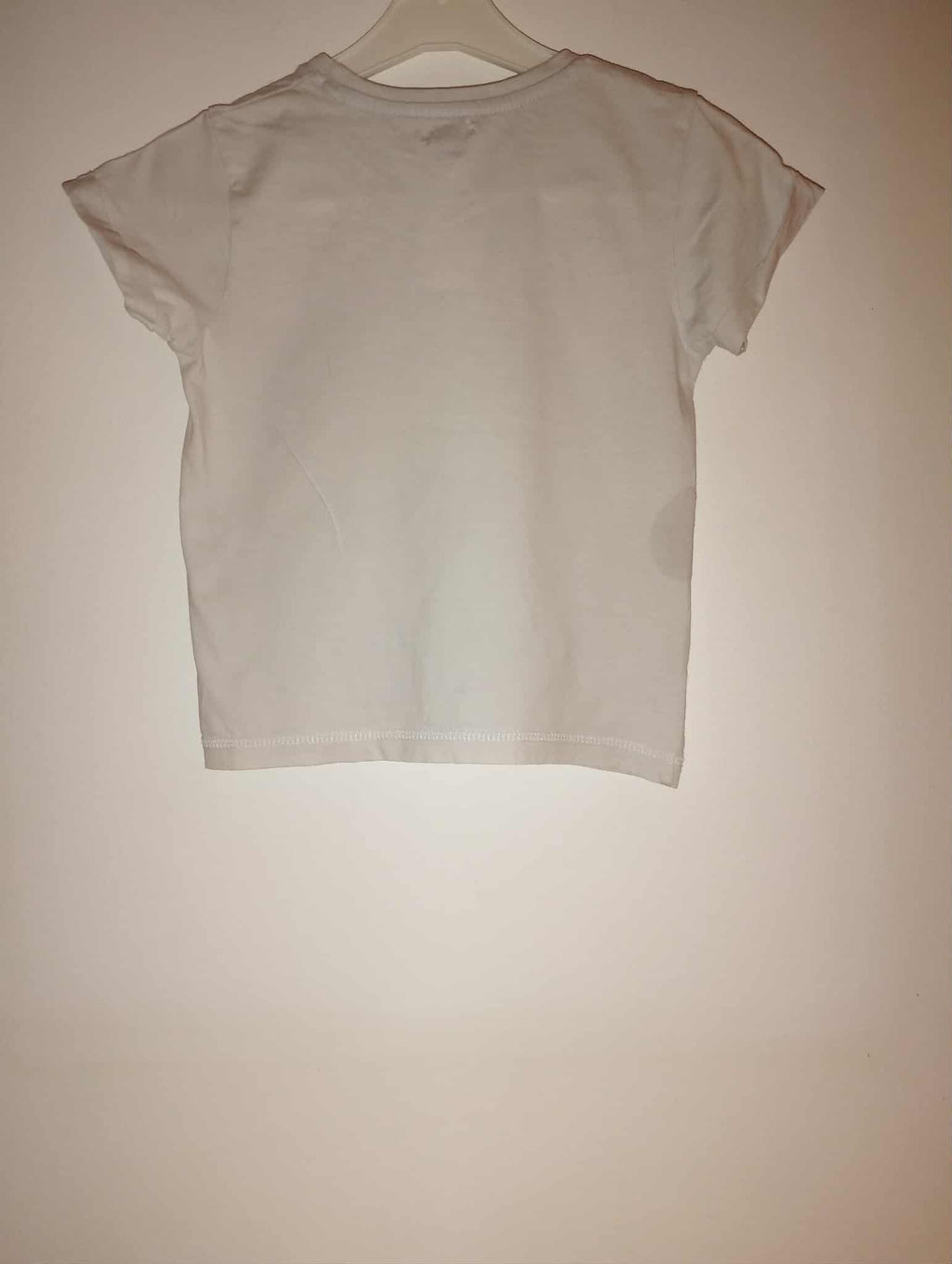 Tee-Shirt Blanc Manches Courtes "Kiabi" 4 Ans