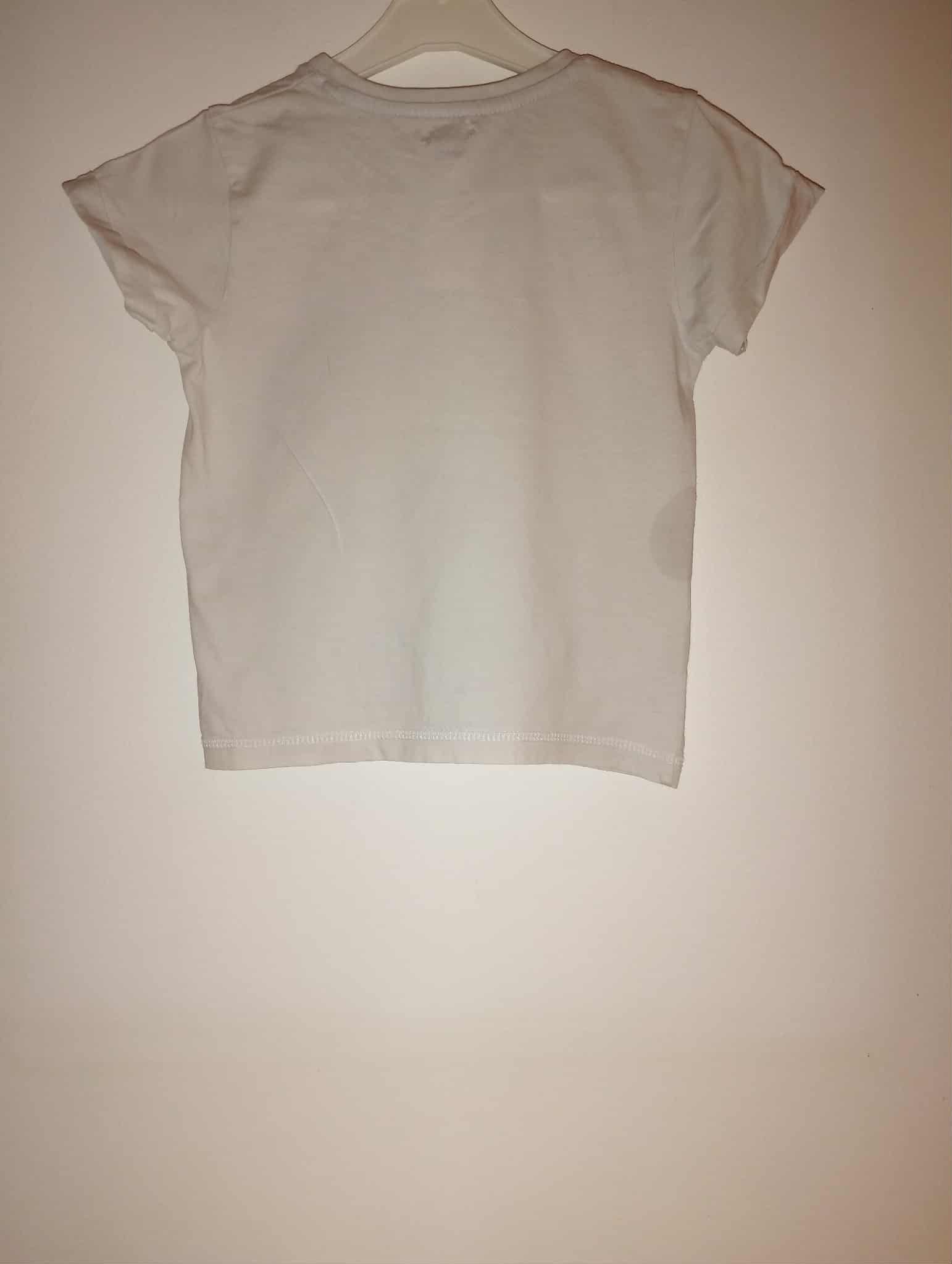 Tee-Shirt Blanc Manches Courtes "Kiabi" 4 Ans