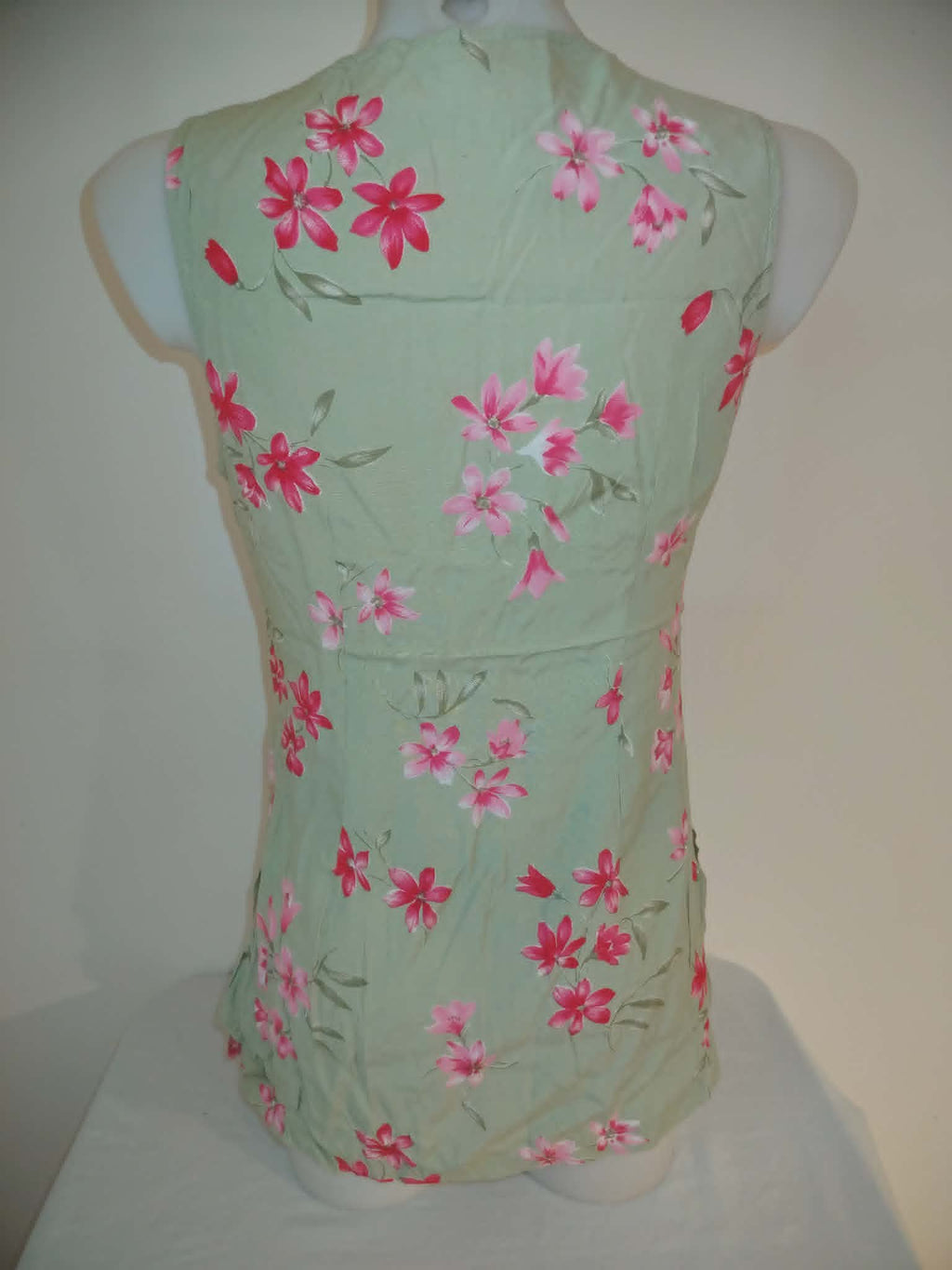 Haut Vert Fleuri Manches Courtes "Burton" 38/M