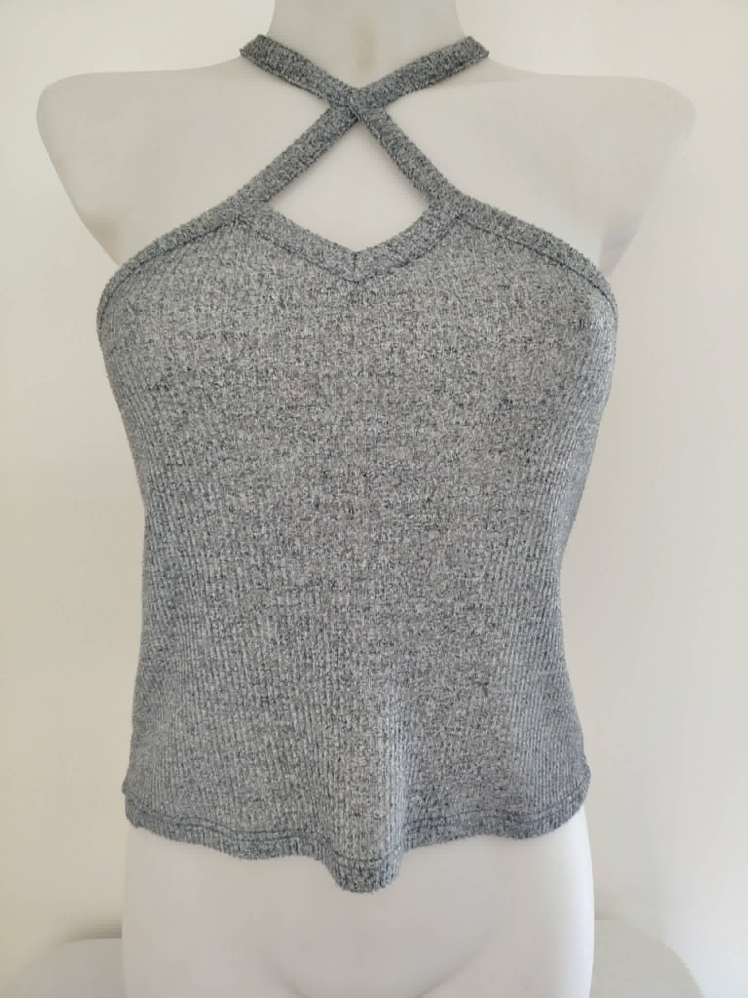 Débardeur Gris Bretelles Croisées "Jennyfer" 38/M