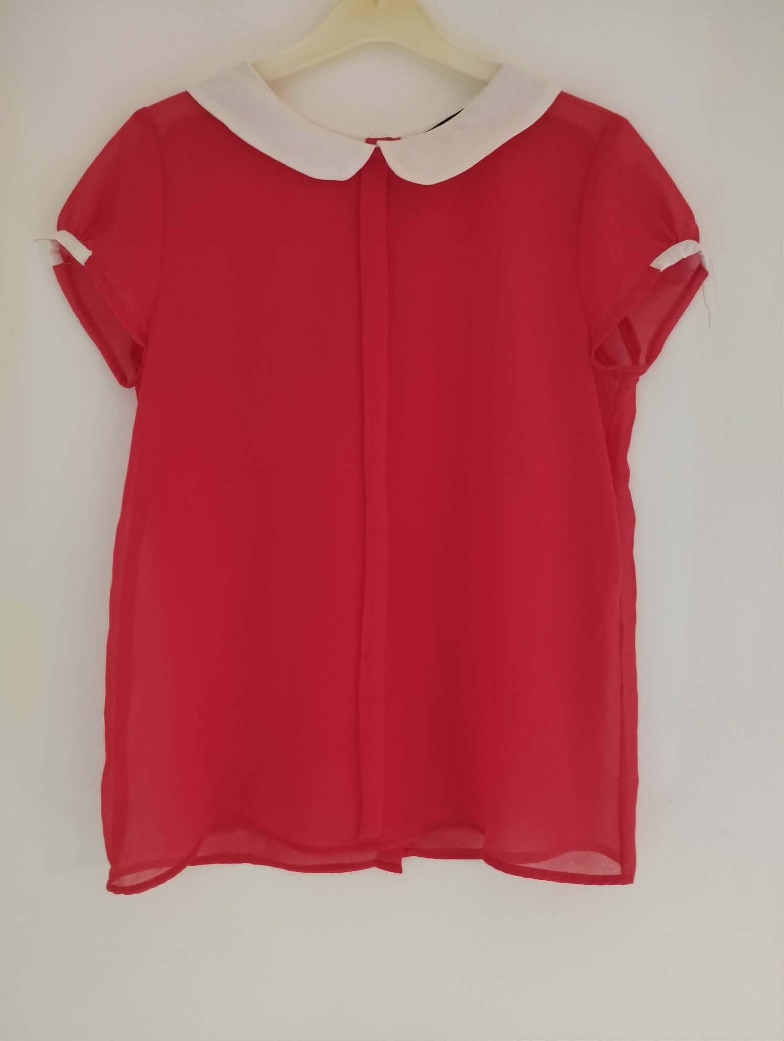Blouse Rouge Transparente "Zara" Taille 34/XS