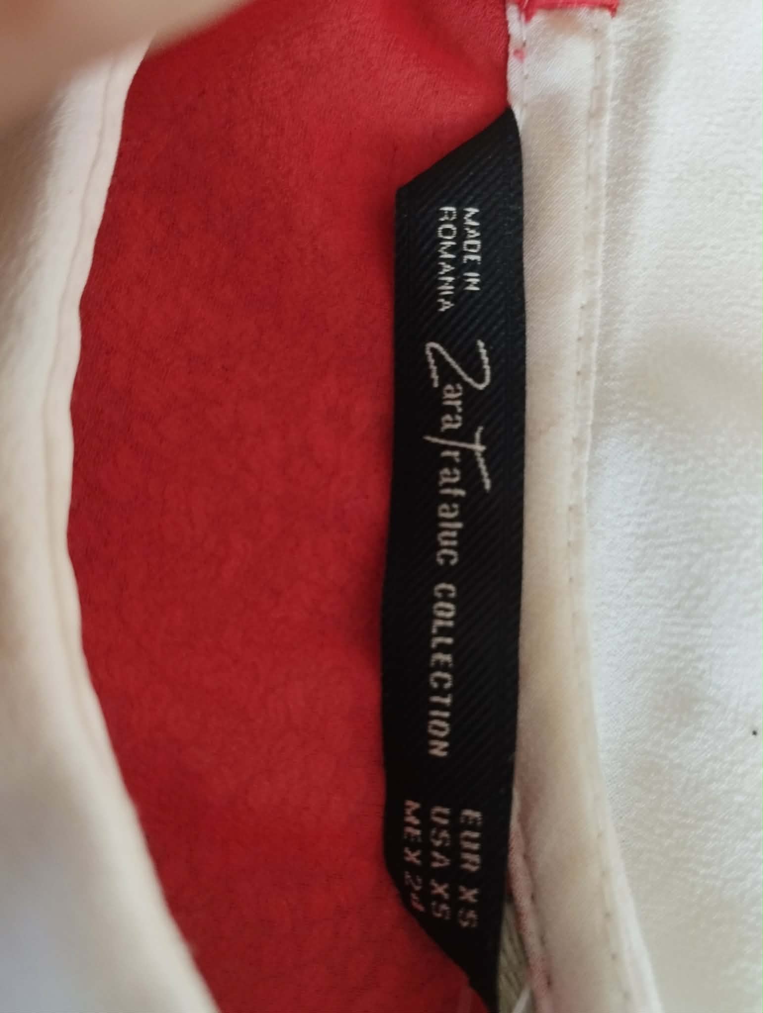 Blouse Rouge Transparente "Zara" Taille 34/XS