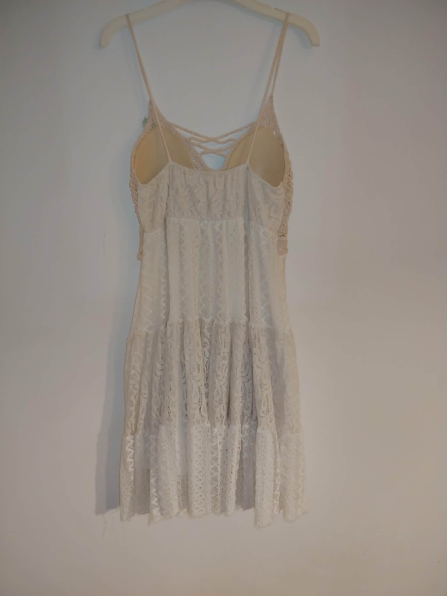Robe Bretelles Blanche et Crème 36/S
