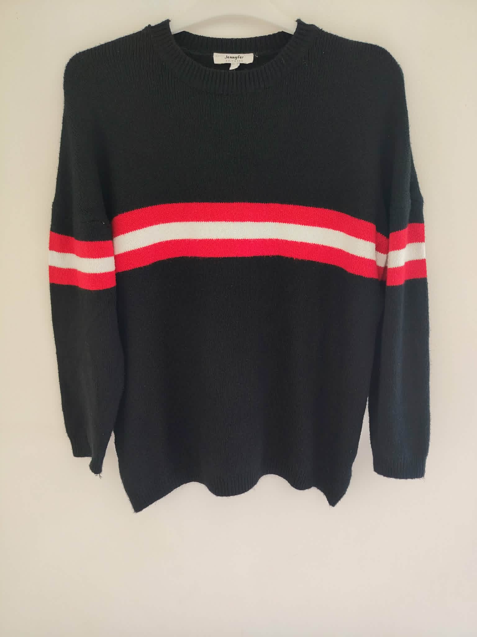 Pull Mailles Noir  "Jennyfer" 38/M
