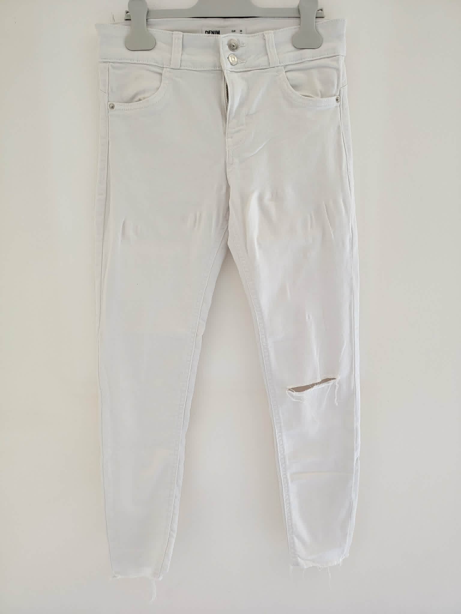 Jean Slim Blanc "Bershka" 38/M
